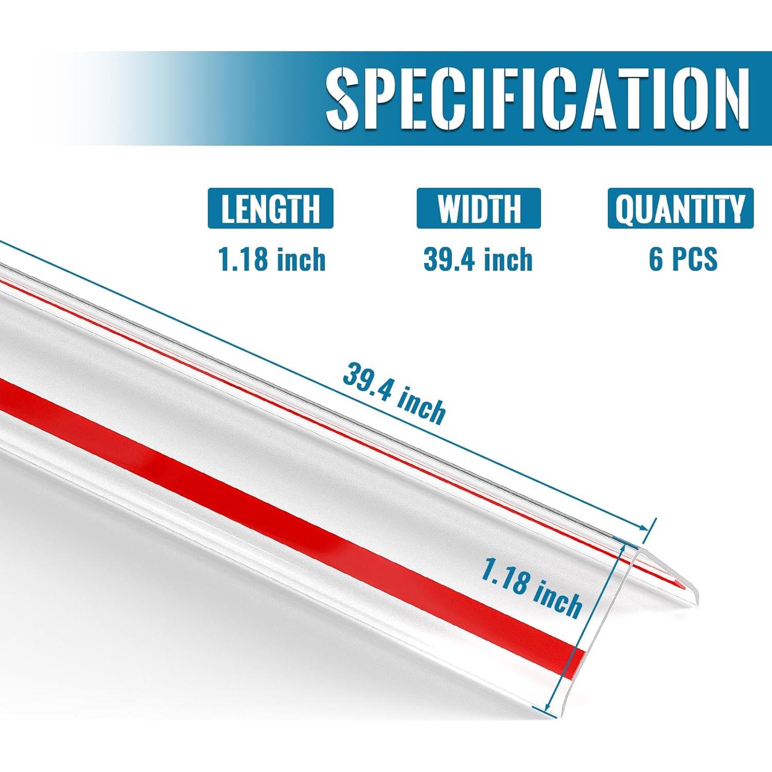 6 Protectores de Esquinas Transparentes FAURIMMER 100x3cm