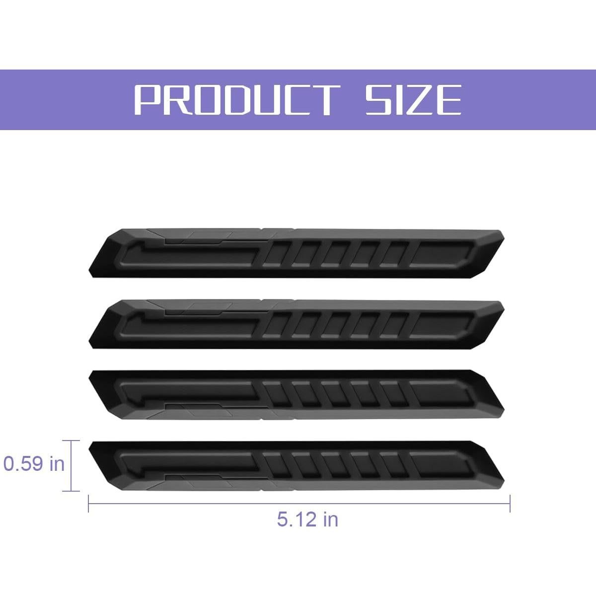 Car Door Edge Guard, 4PCS Silicone Anti-Collision Self-Adhesive Vehicle Door Protector Trim Strip, Anti-Scratch Auto Decorative Stickers, Universal for Sedan Truck SUV (Black)