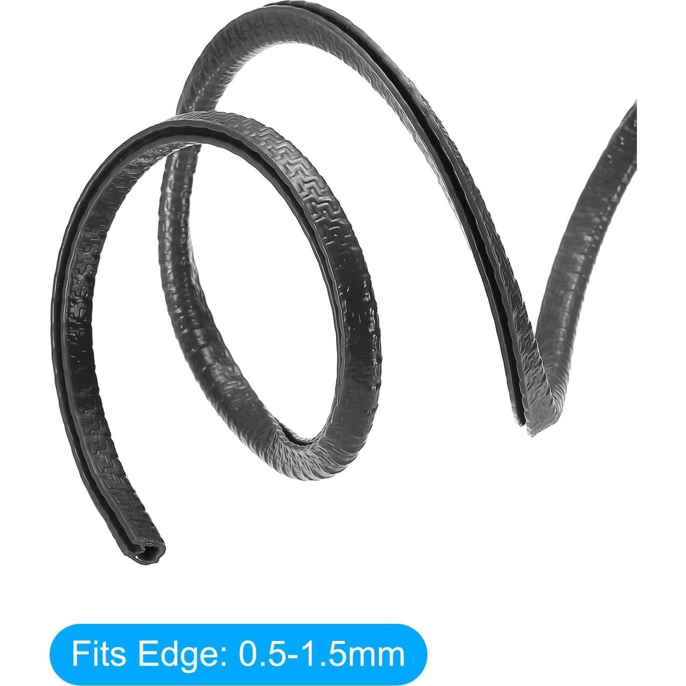 Protector de Bisel U de Goma Negra uxcell 4.5M para Bordes