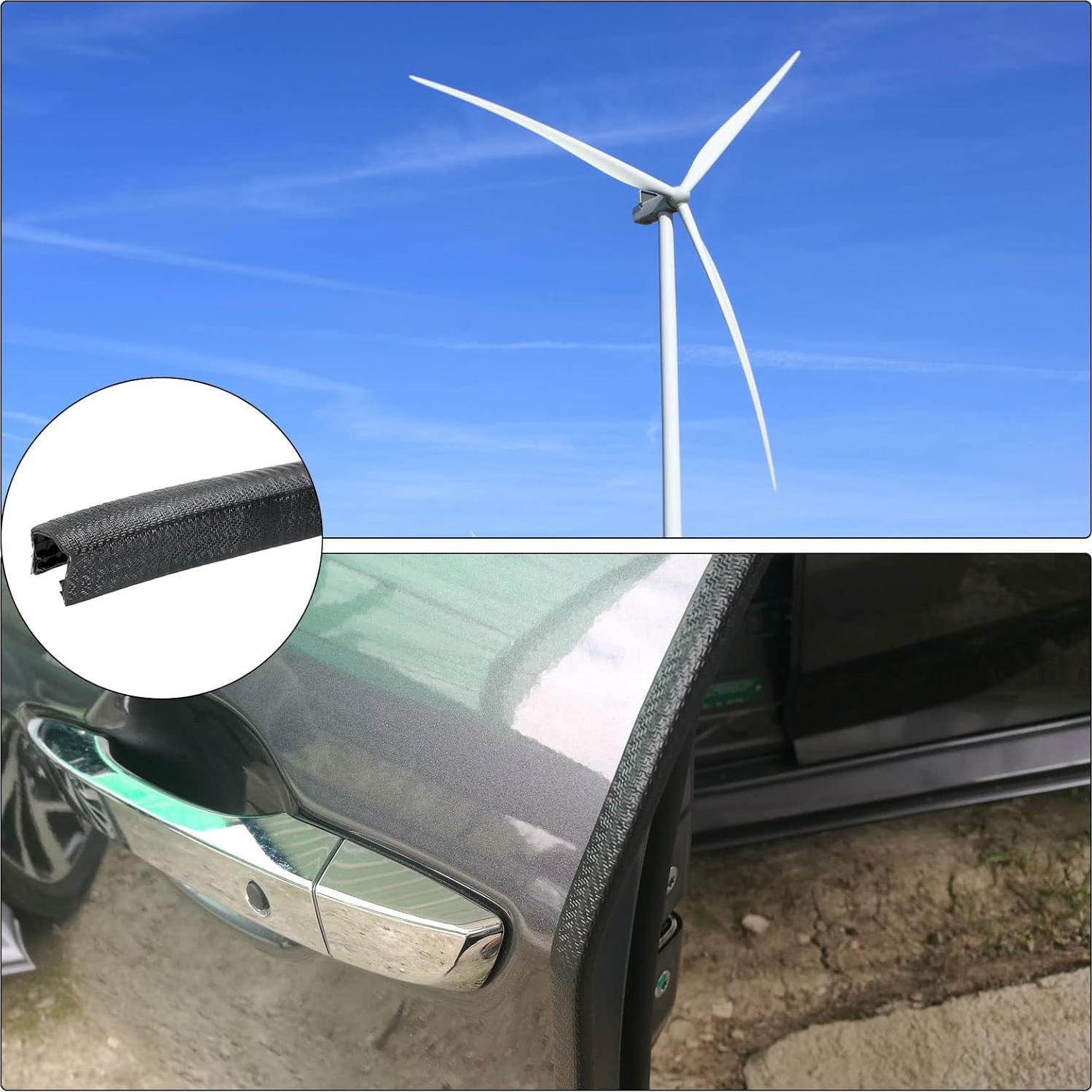 Protector de Bisel U de Goma Negra uxcell 4.5M para Bordes