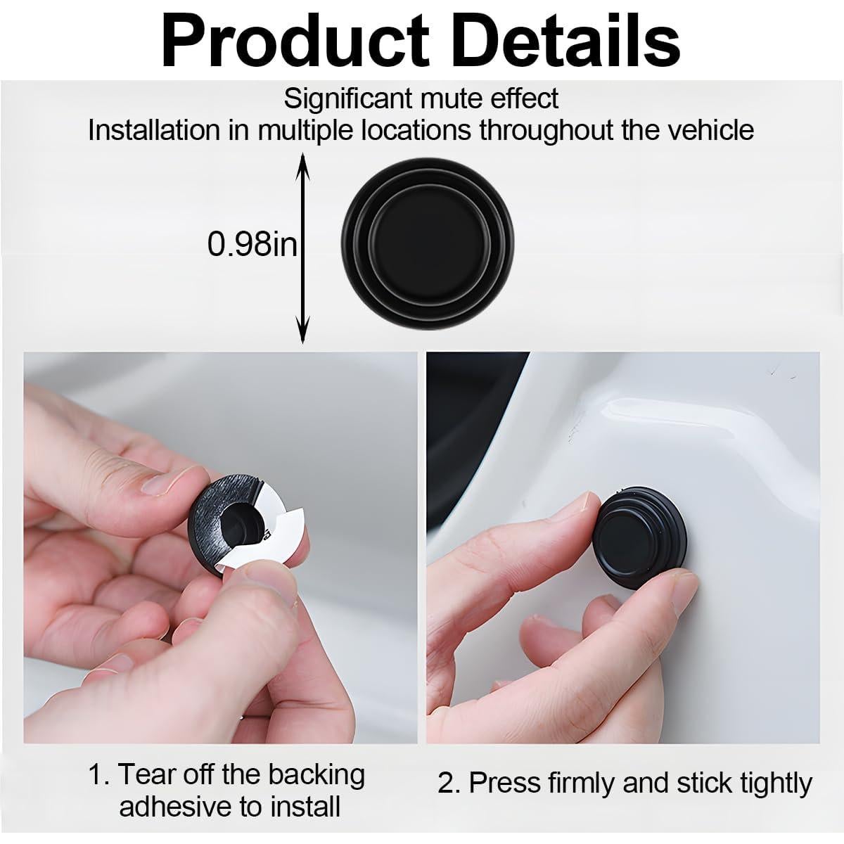 12 Amortiguadores de Puerta de Coche LKAHG Silicona Universal