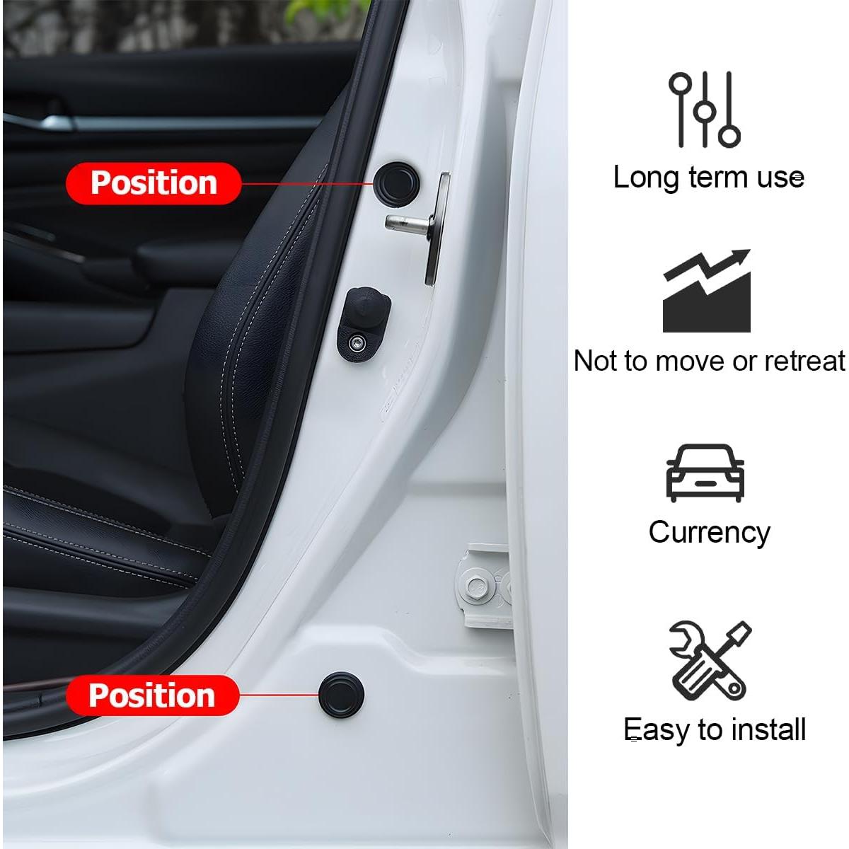 12 Amortiguadores de Puerta de Coche LKAHG Silicona Universal