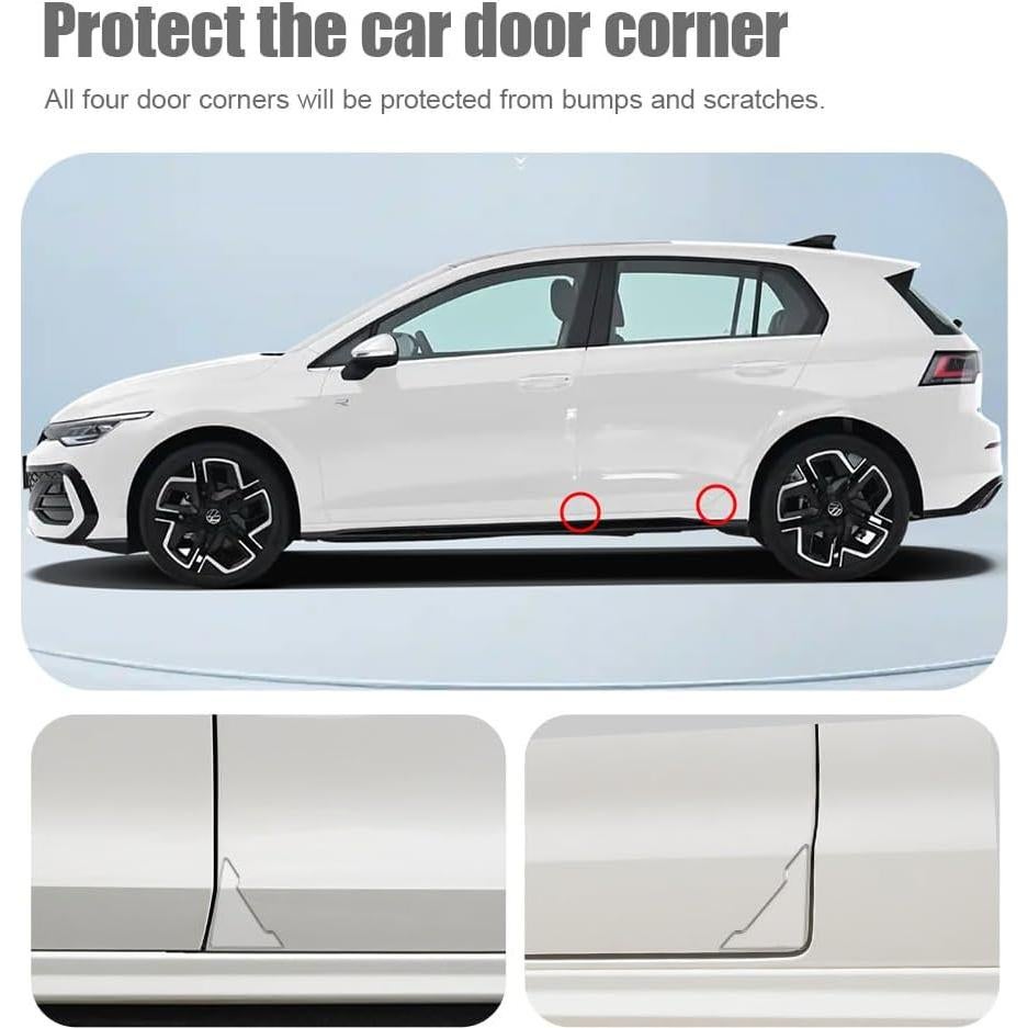 Protector de puerta de coche HQRNYP 4PCS Silicona Transparente