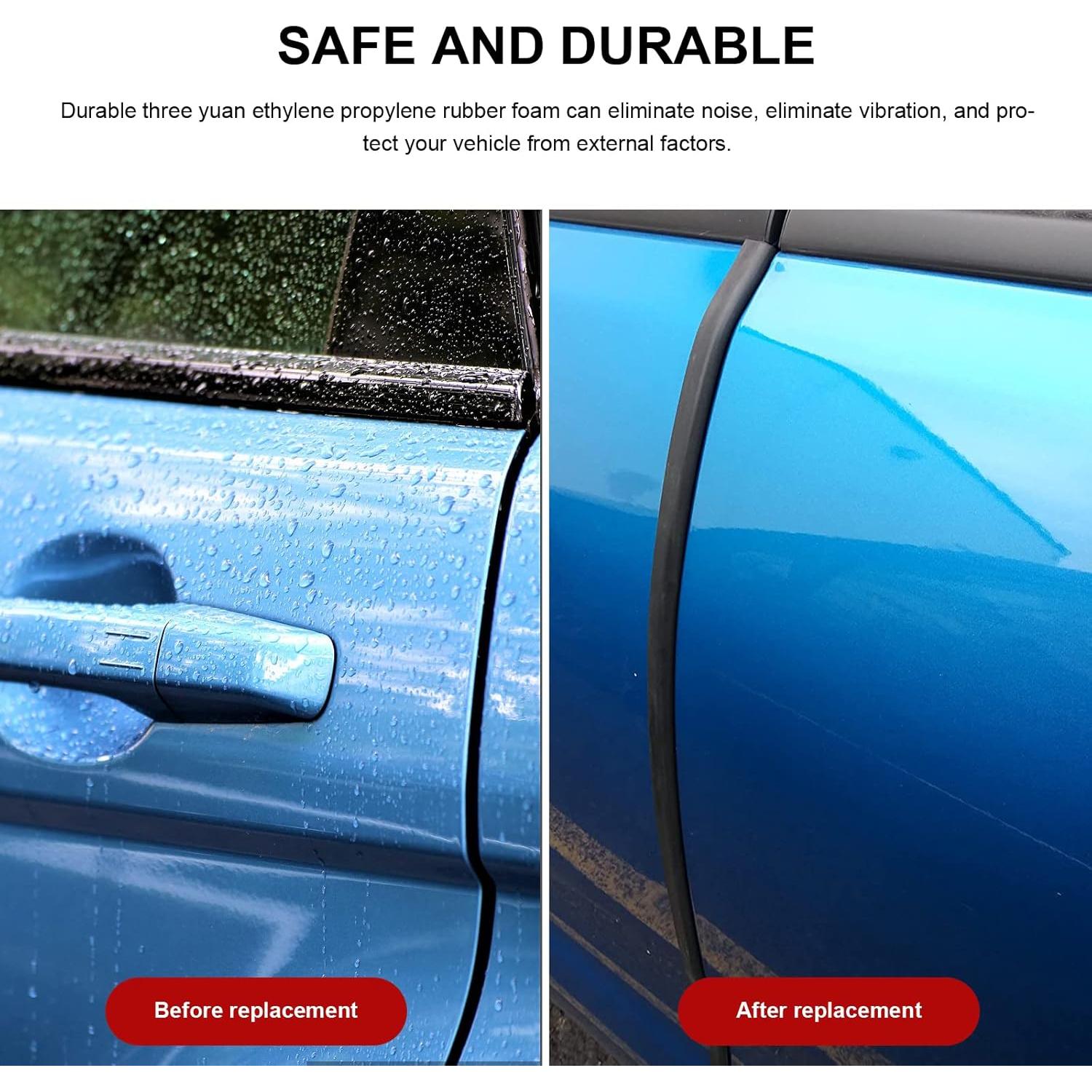 Bisel de goma autoadhesivo SZKXMJ 7.92m x 0.68cm Negro