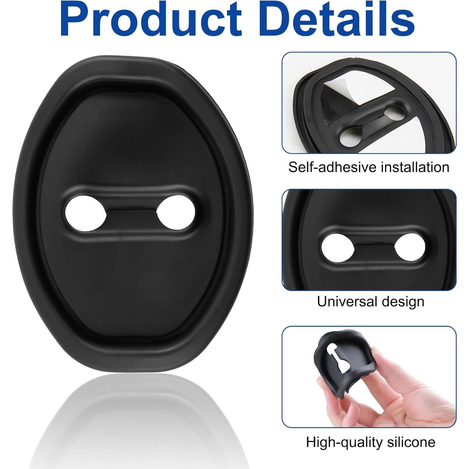 Cubierta Protectora de Pestillo de Puerta de Coche YUEWEESER 4 Piezas