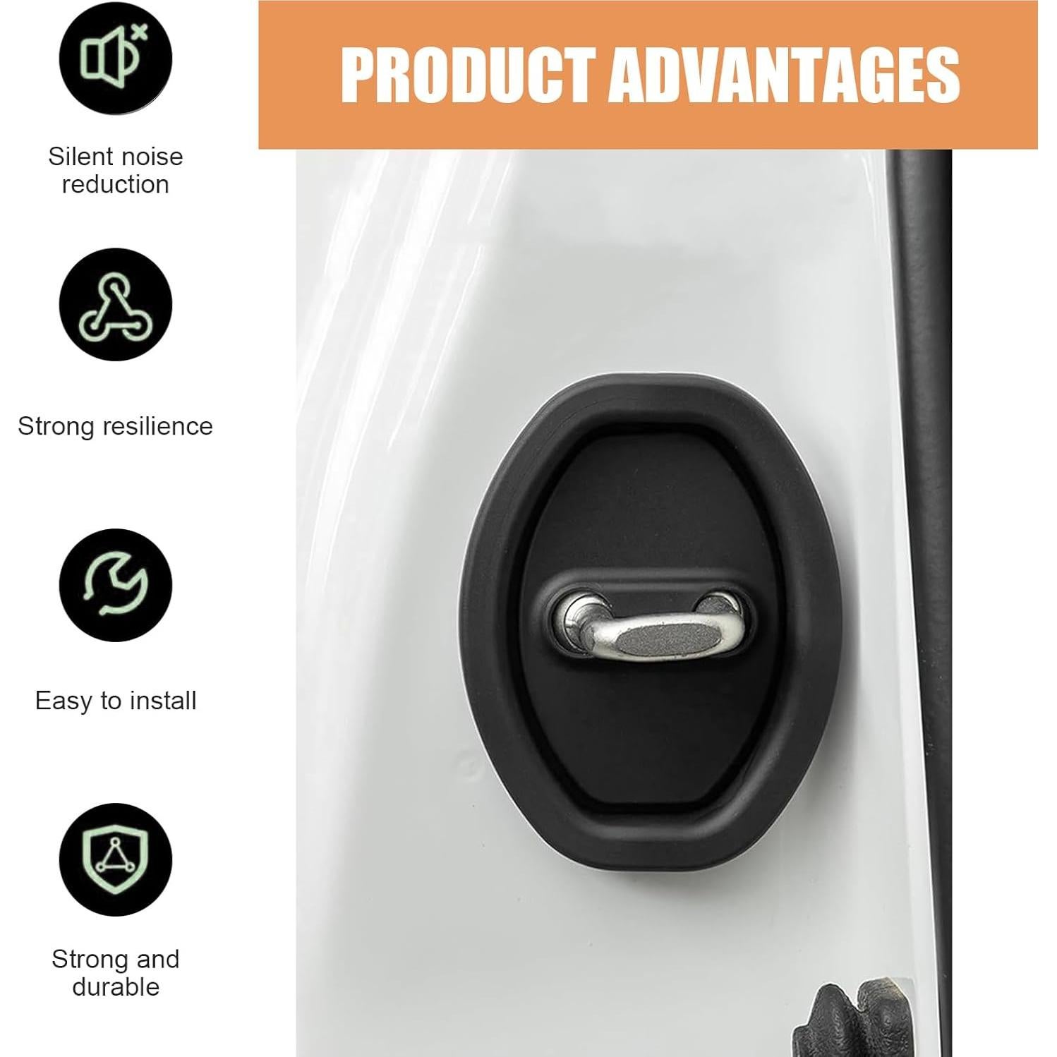 Cubiertas de Pestillo de Puerta de Coche Downhill 2 Pcs Silicona