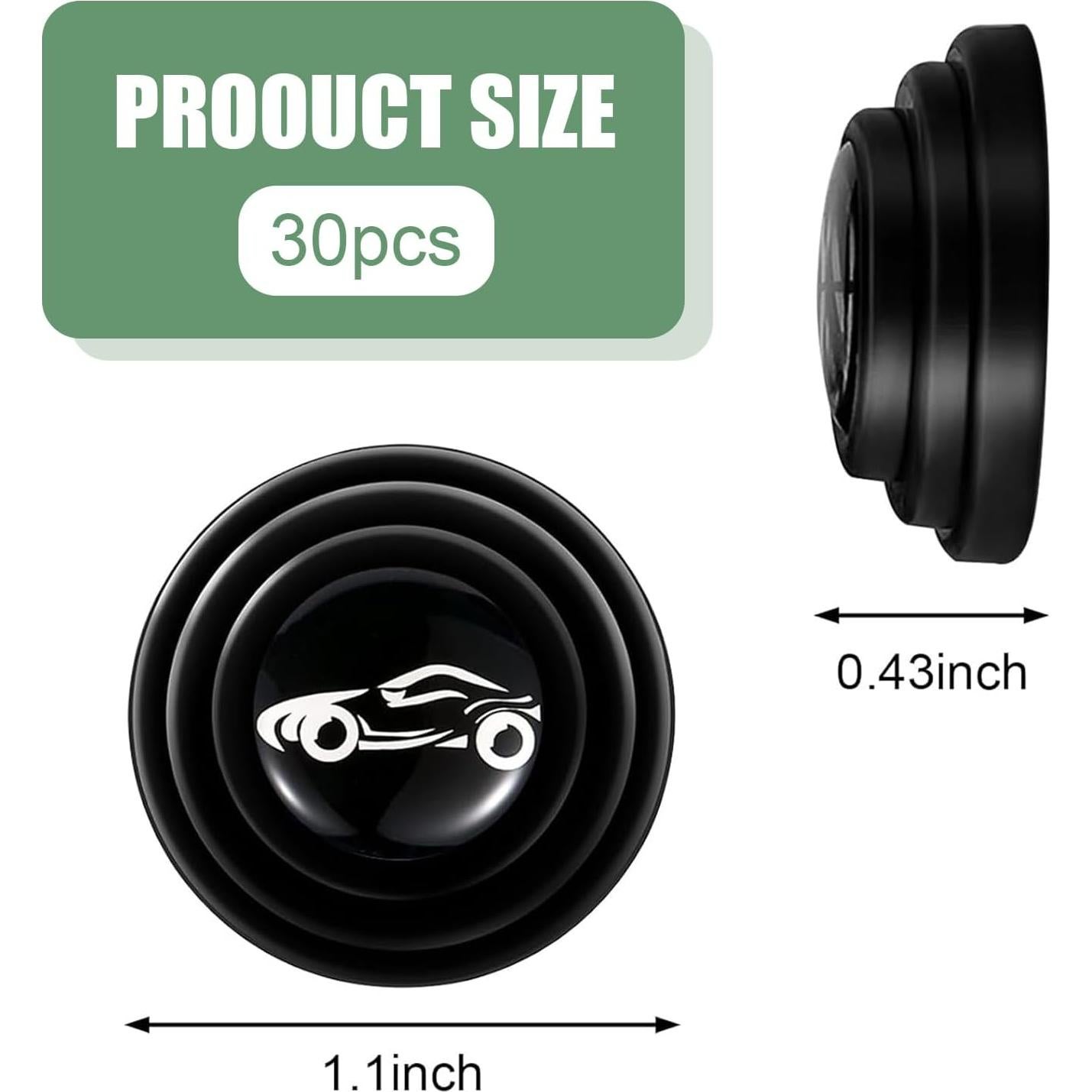 Almohadillas de Amortiguación Eratus 30 PCS Silicona Negra