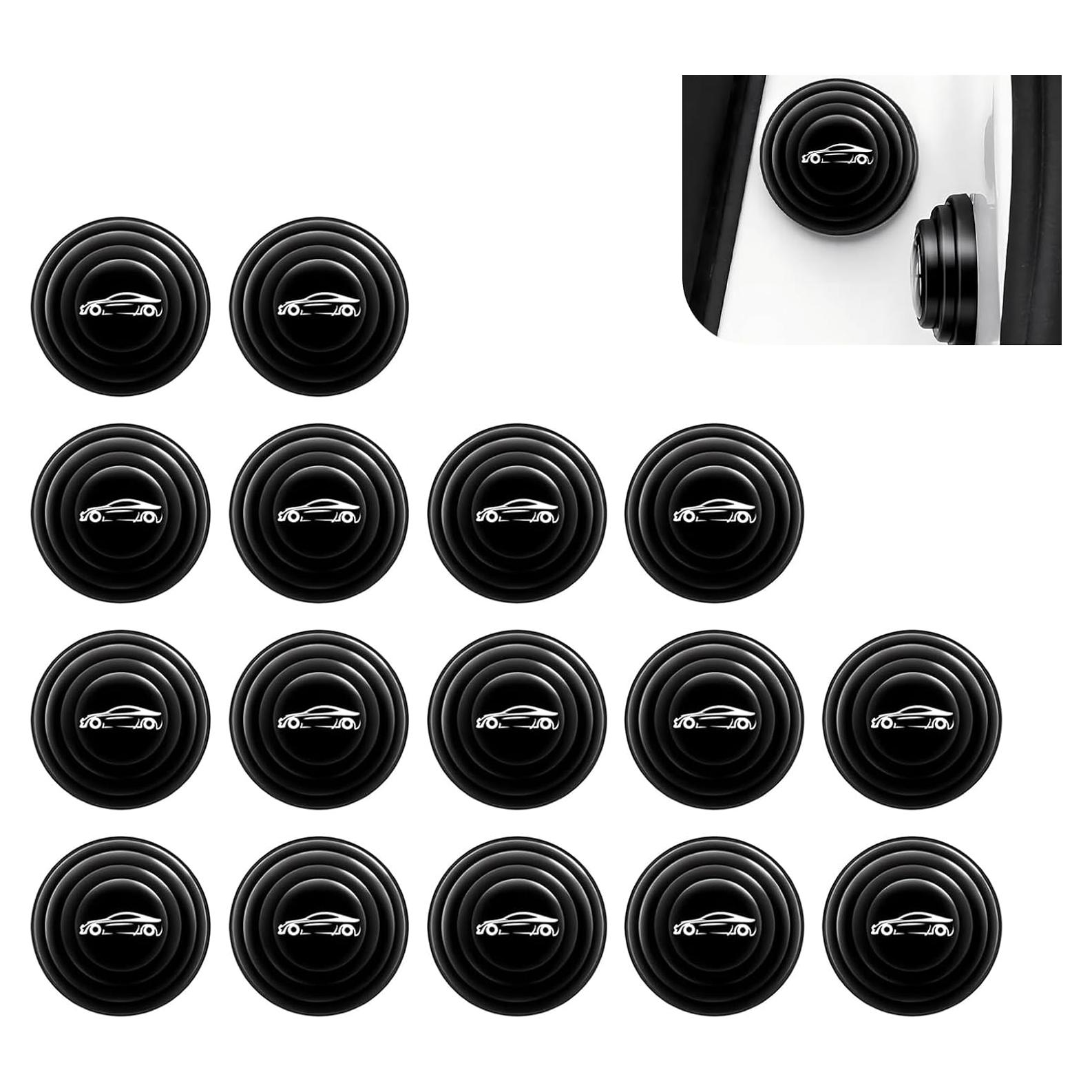 Amortiguadores de Puerta SLIMI 16 PCS Silicona Aislante Negro