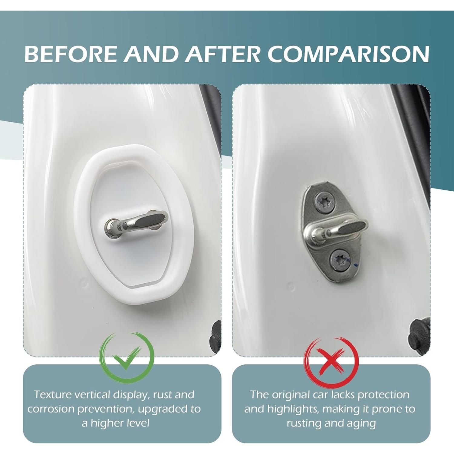 Cubierta Protectora de Cerradura de Puerta de Coche Dogary 2 PCS Silicona