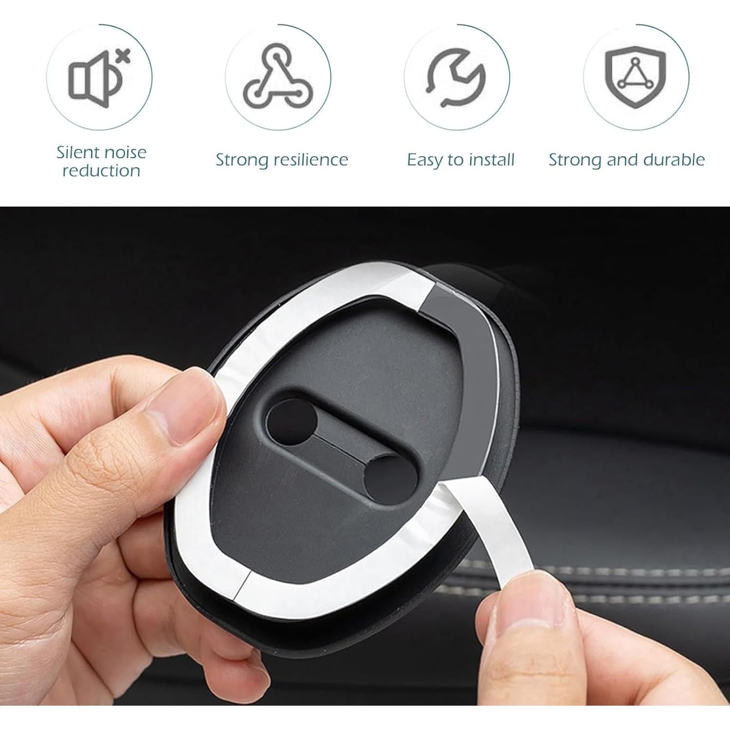 Cubierta Protectora de Cerradura de Puerta de Coche Dogary 2 PCS Silicona