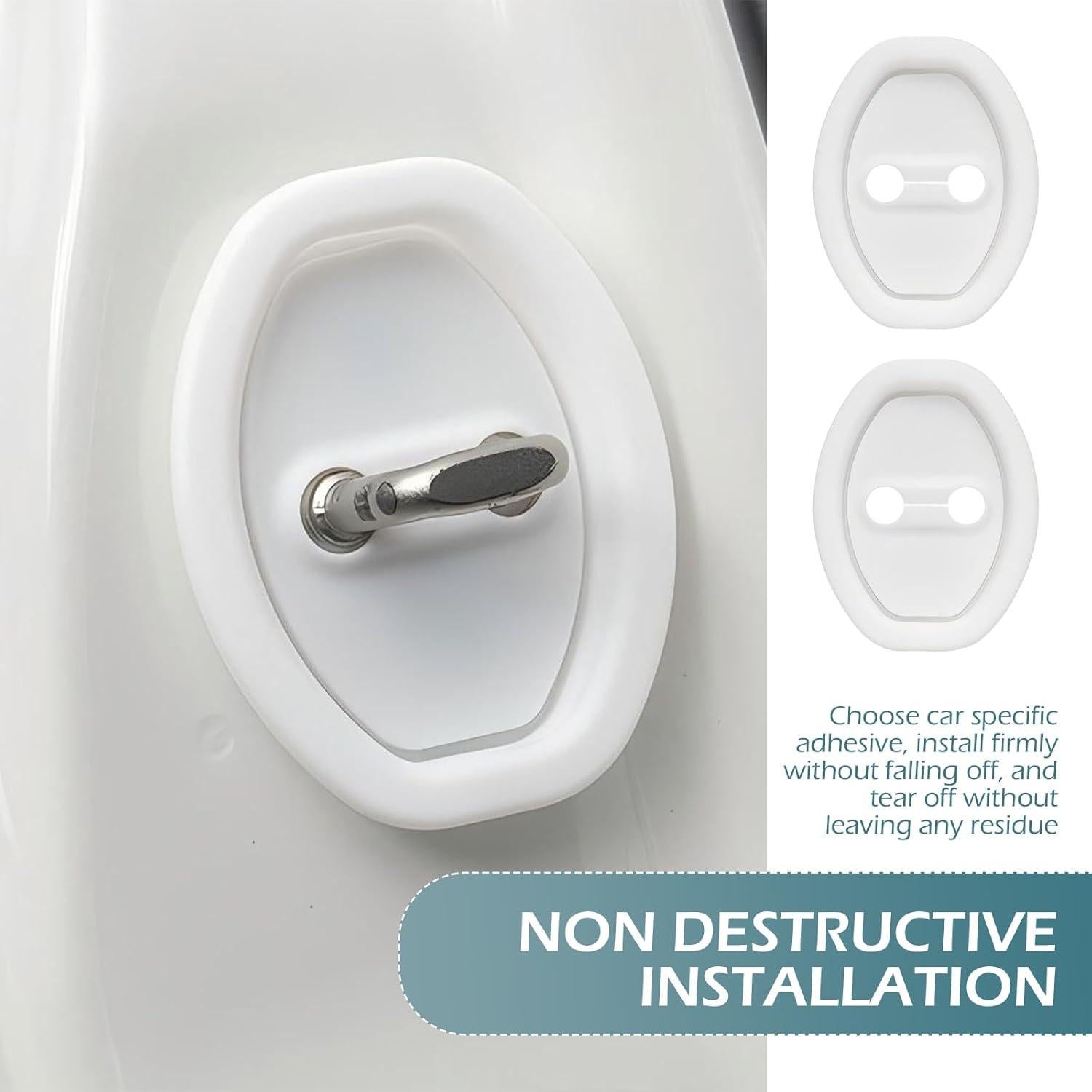 Cubierta Protectora de Cerradura de Puerta de Coche Dogary 2 PCS Silicona