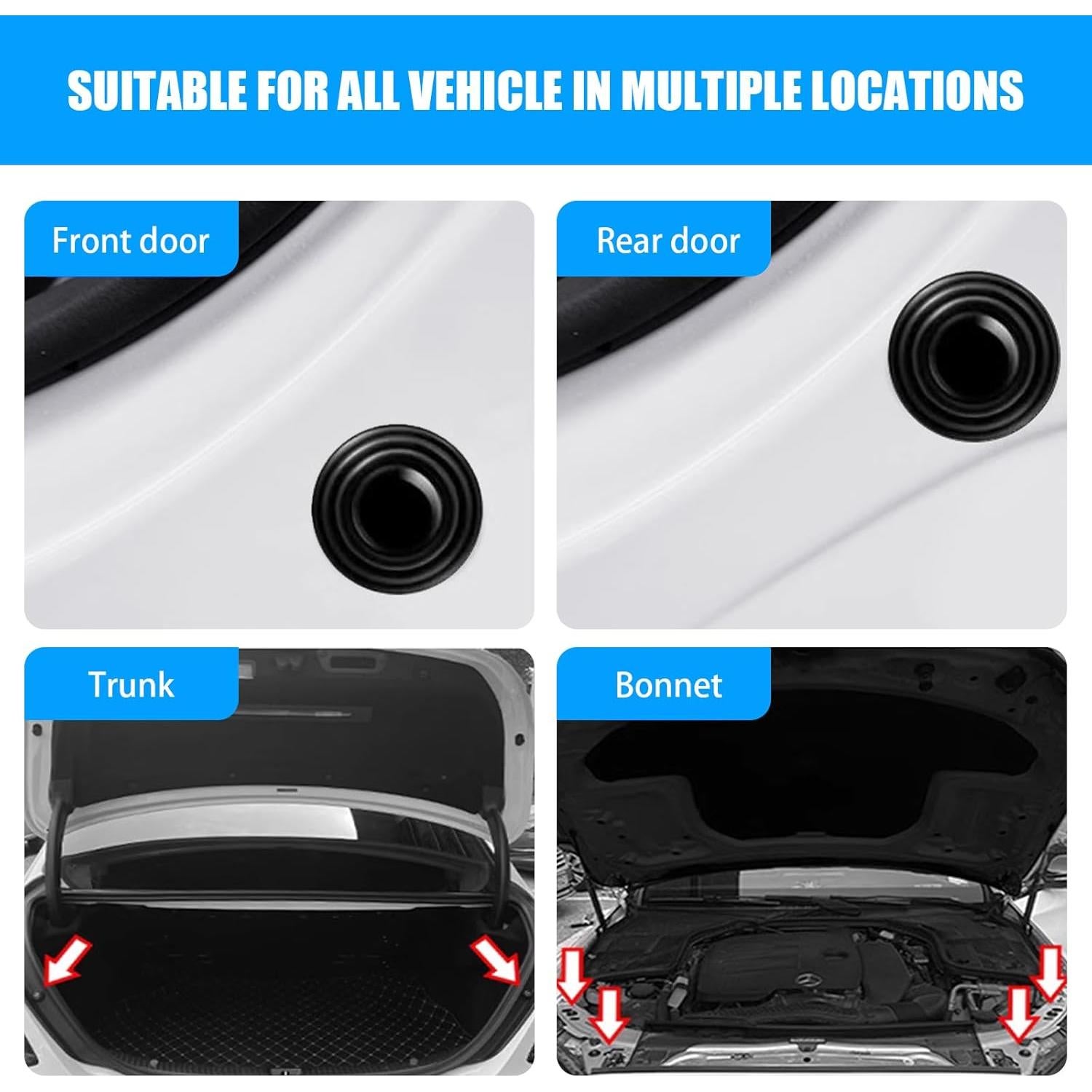 Pack 20 Almohadillas Amortiguadoras Gseigvee para Puertas de Coche