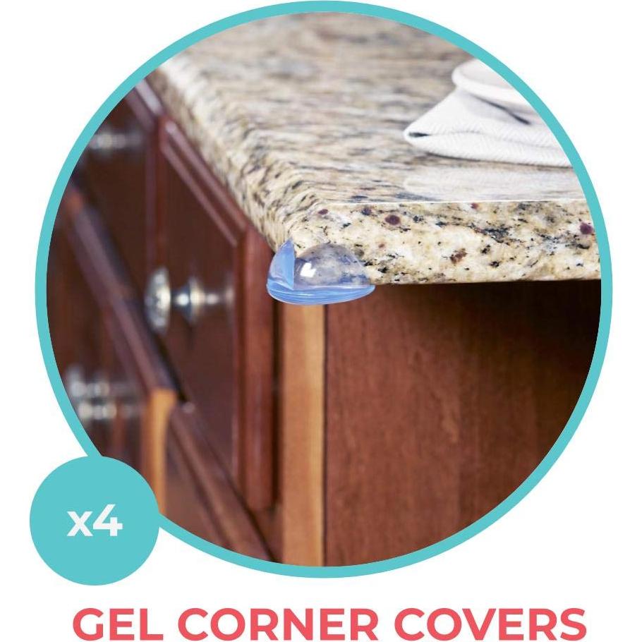 Protectores de Esquina de Gel Toddleroo - 4 Piezas Transparentes