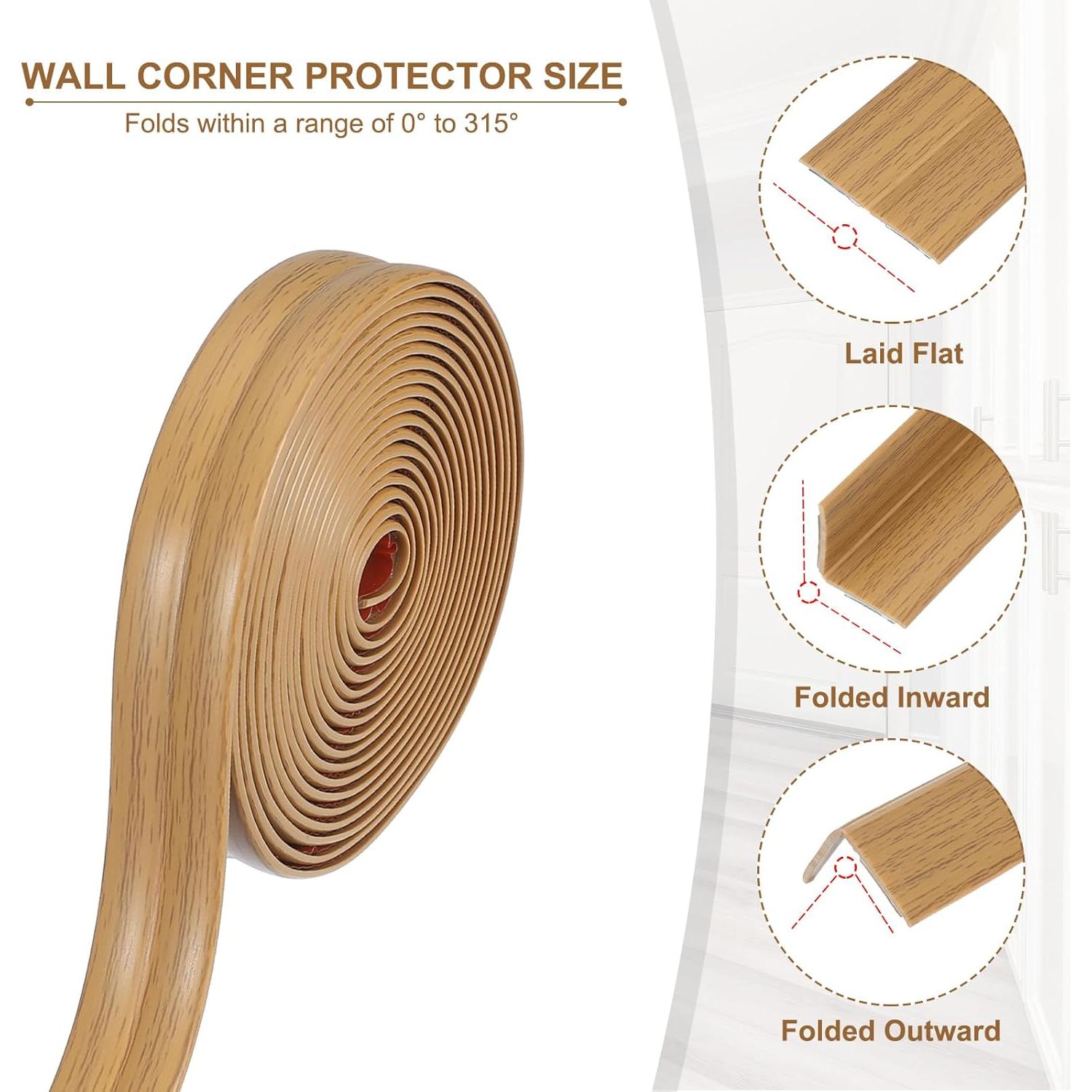 Protector de Esquinas Autoadhesivo PATIKIL 20mm x 3m Roble Amarillo