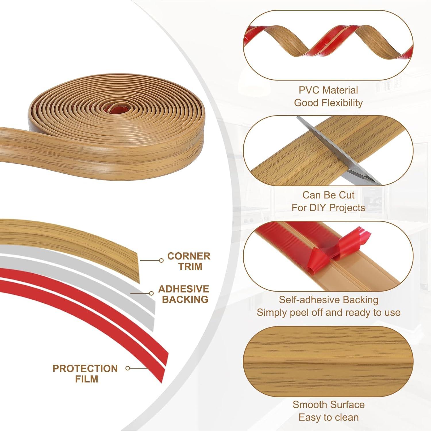 Protector de Esquinas Autoadhesivo PATIKIL 20mm x 3m Roble Amarillo