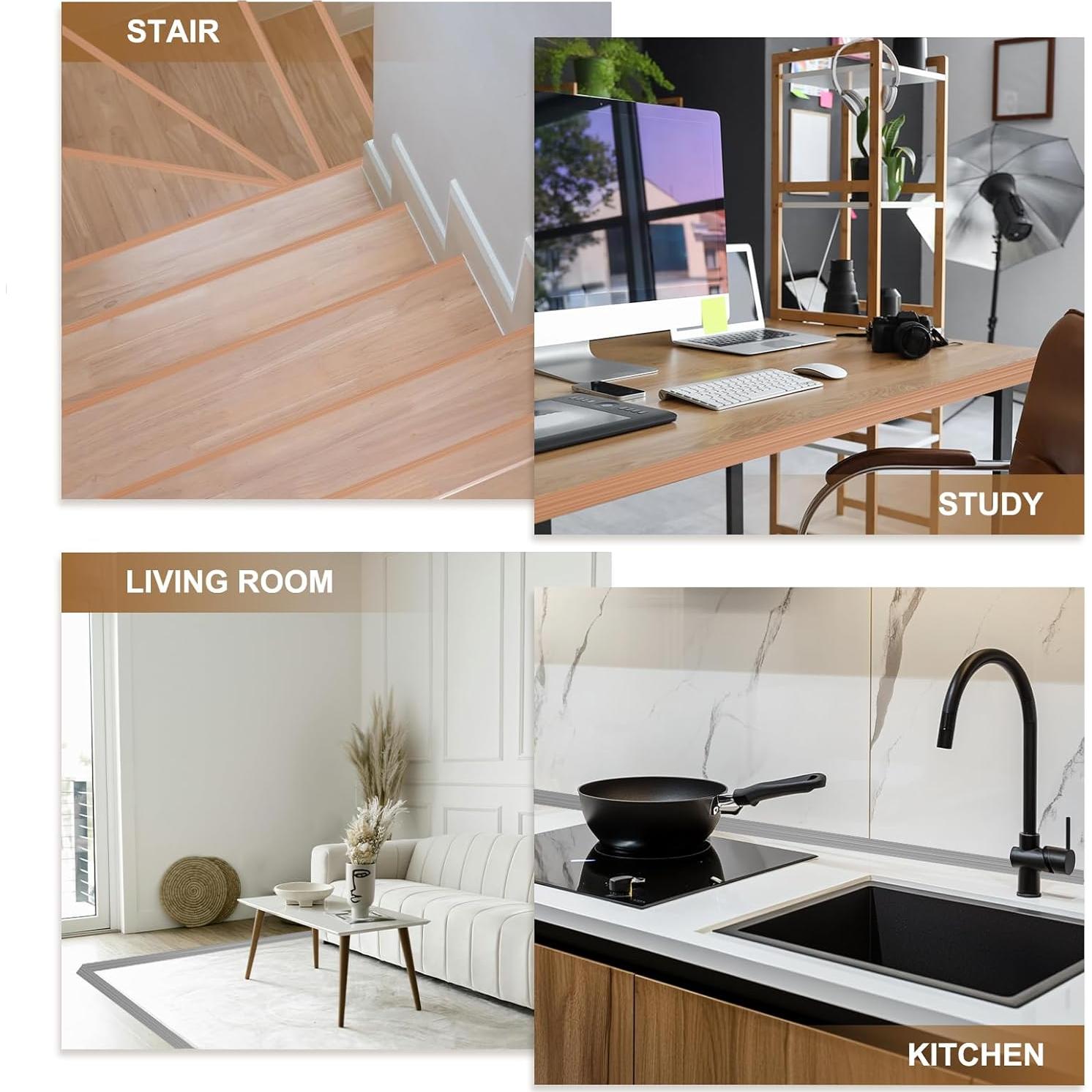 Protector de Esquinas Autoadhesivo PATIKIL 20mm x 3m Roble Amarillo