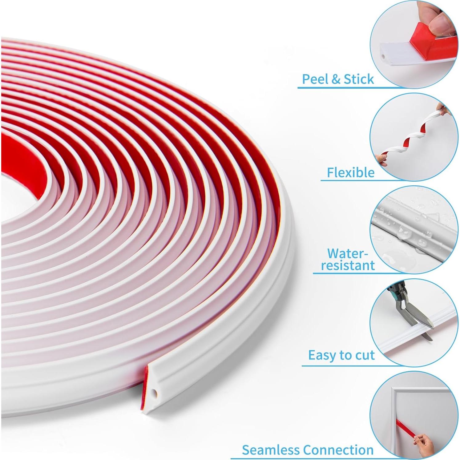 Moldura de Techo Autoadhesiva Art3d 9.14m Blanca