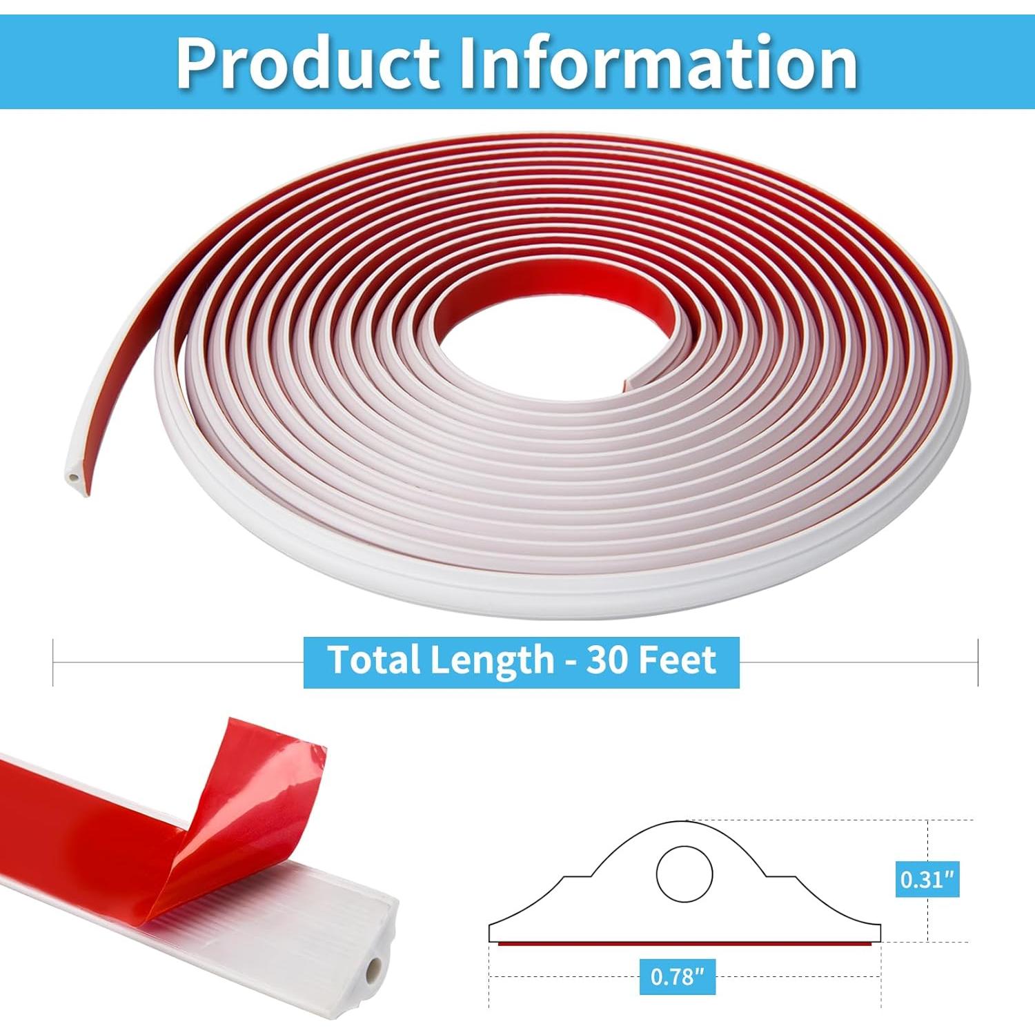 Moldura de Techo Autoadhesiva Art3d 9.14m Blanca