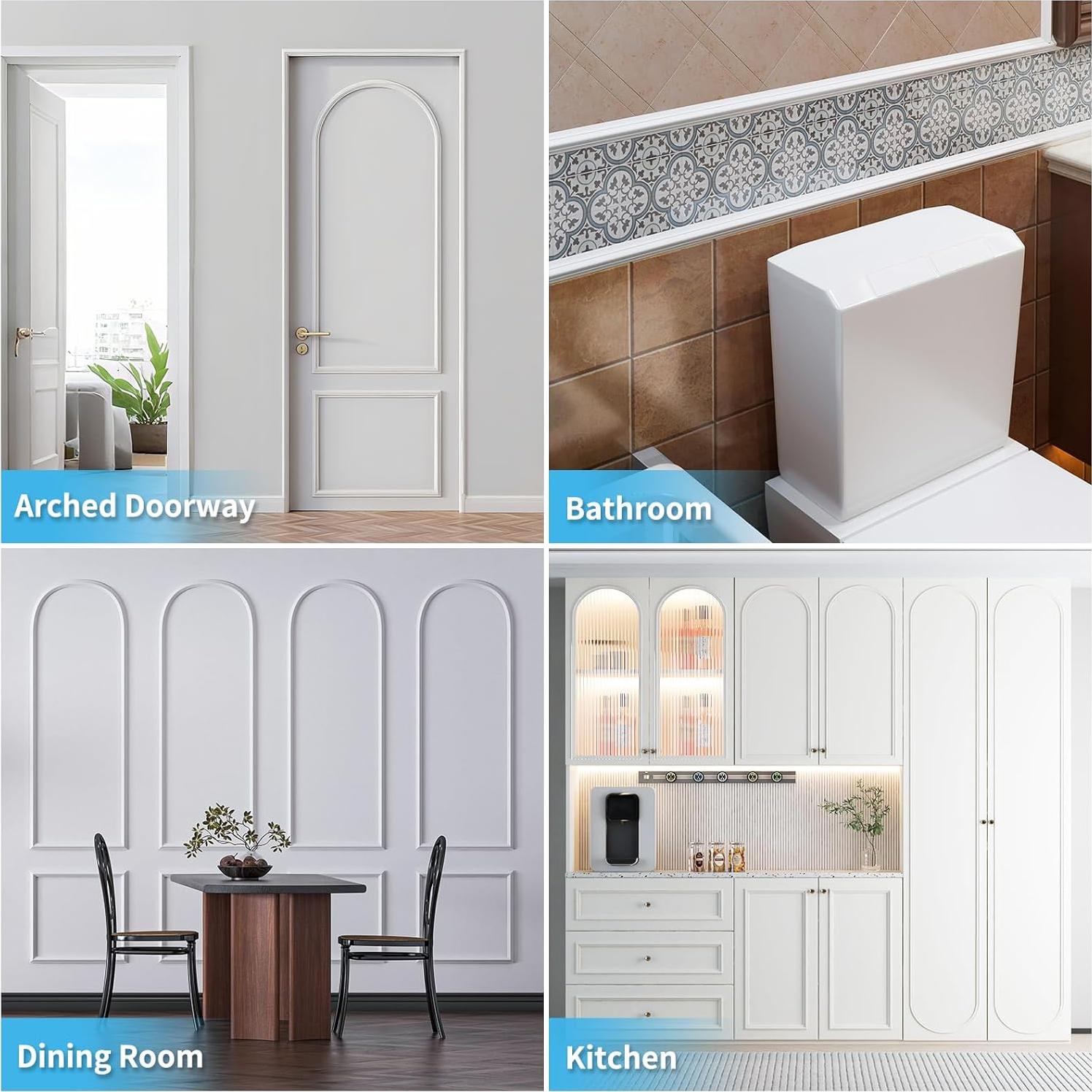 Moldura de Techo Autoadhesiva Art3d 9.14m Blanca