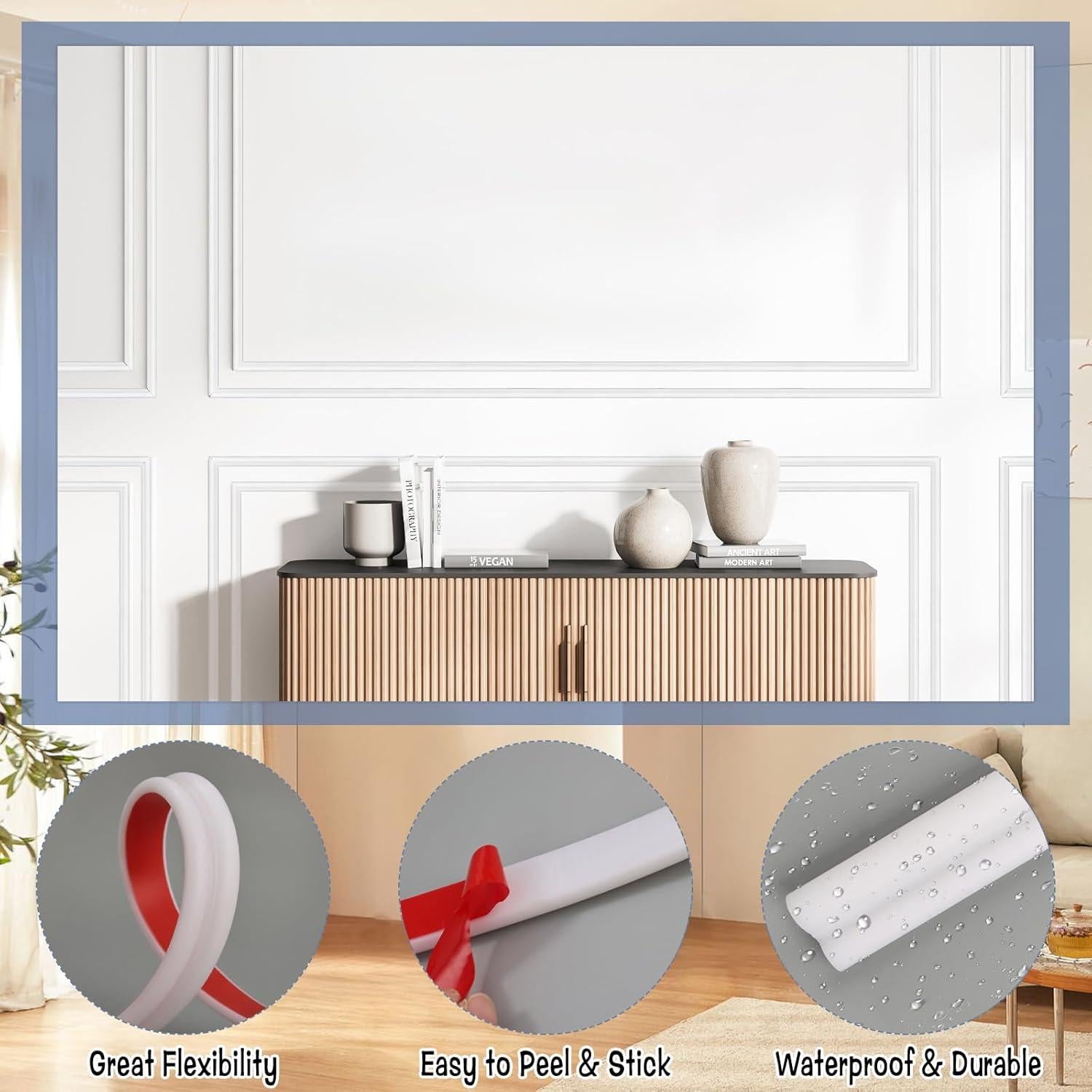 Kit de Moldura de Puerta Autoadhesiva Wenceda 10 Piezas 55.88 cm