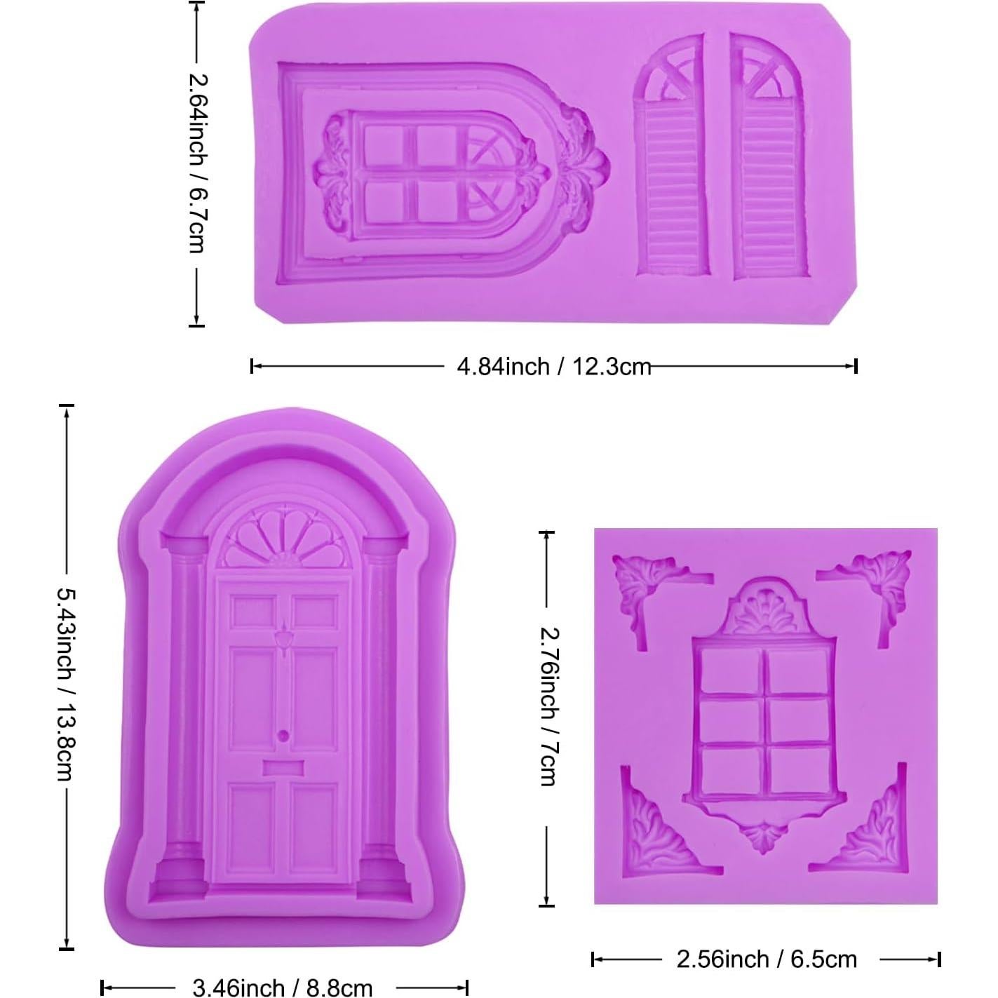 Moldes de Silicona Casa Nórdica Infovox Set de 3 para Fondant