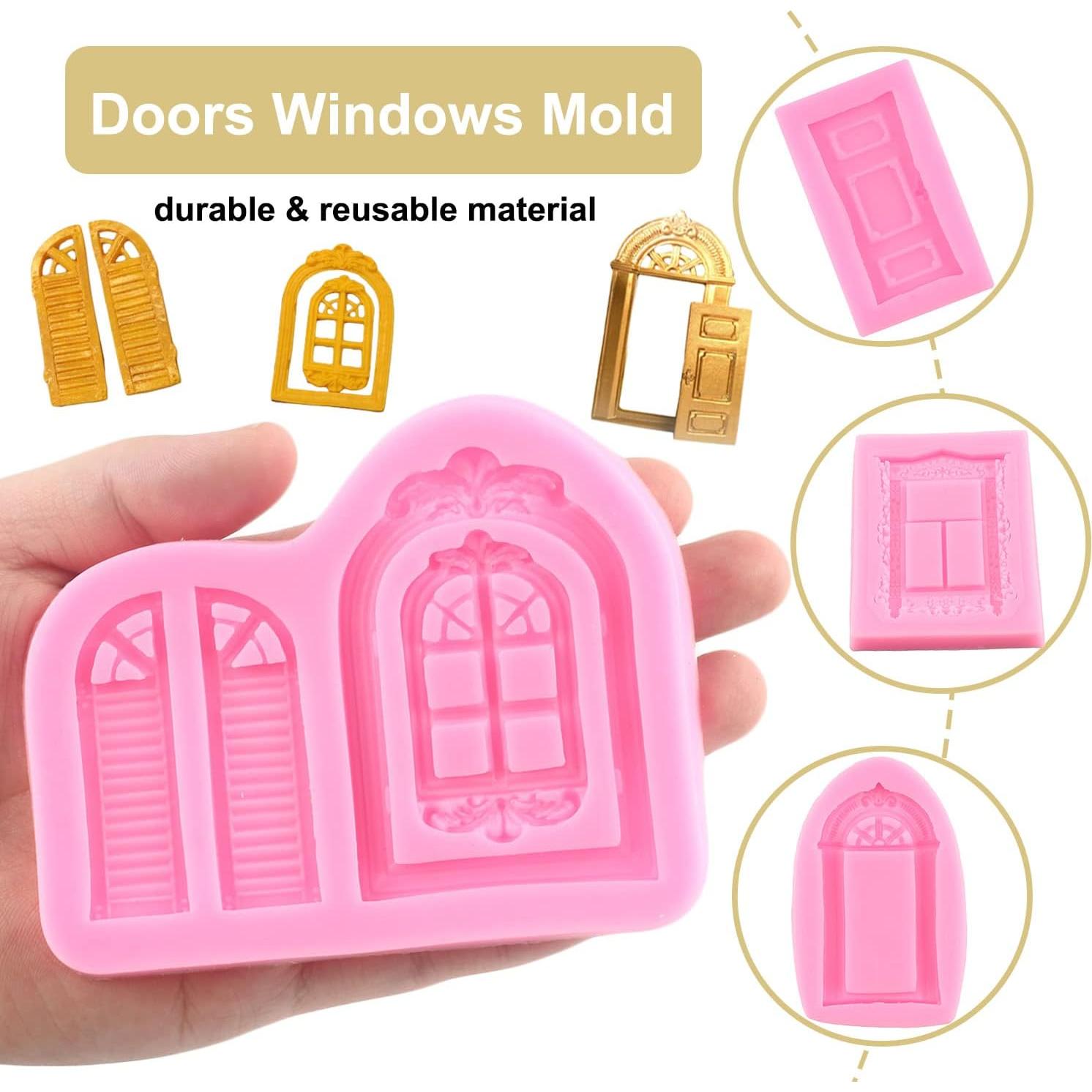 Molde de Silicona para Pasteles ZiXiang - Ventana y Puerta, Set de 4