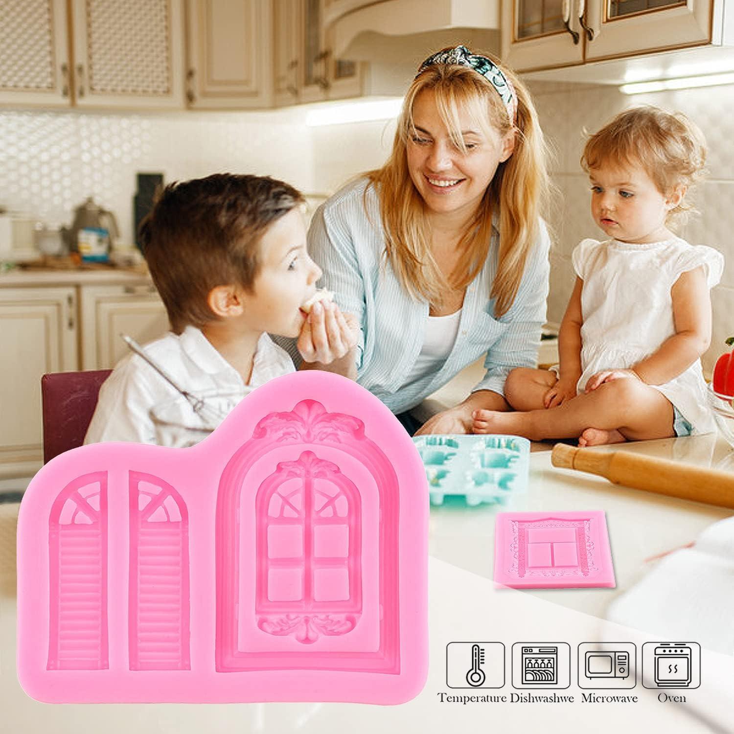 Molde de Silicona para Pasteles ZiXiang - Ventana y Puerta, Set de 4