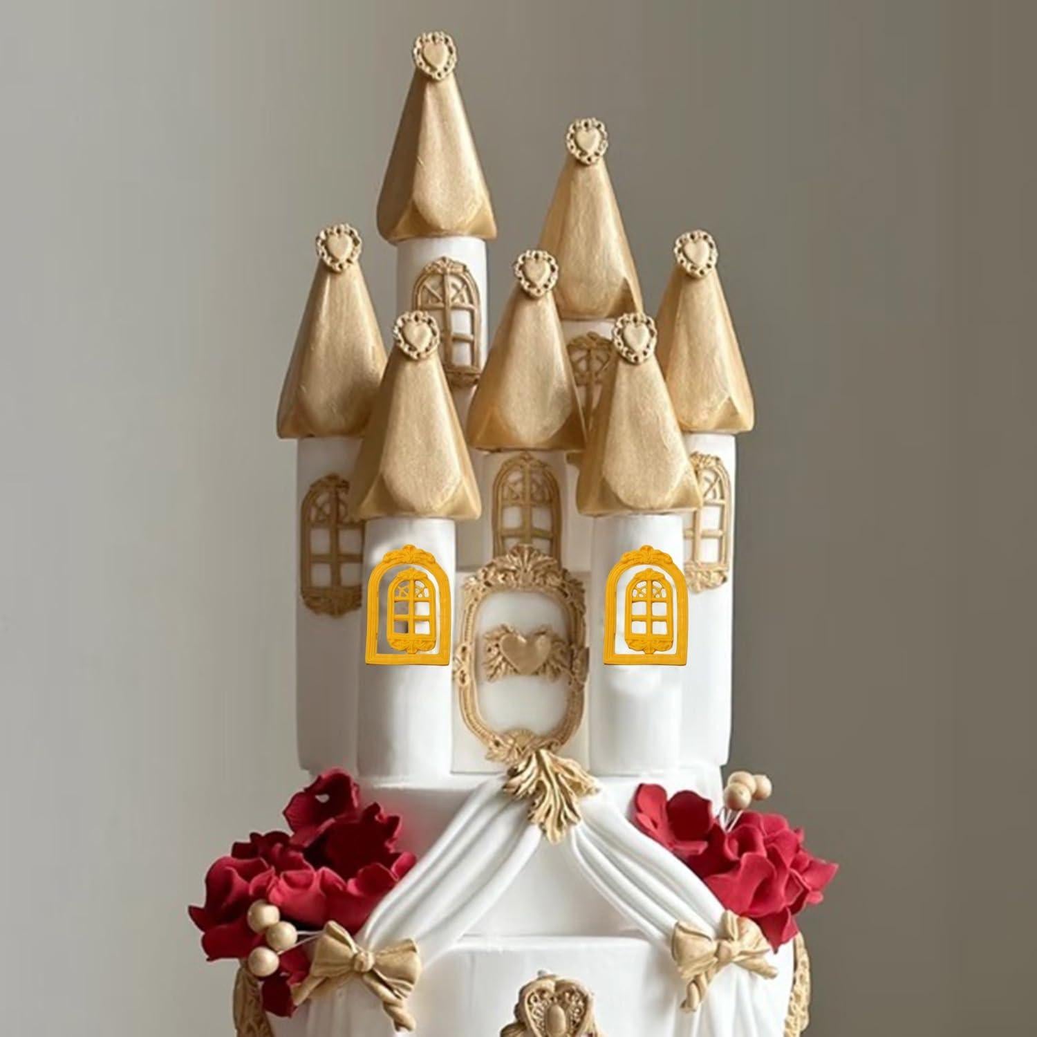 Molde de Silicona para Pasteles ZiXiang - Ventana y Puerta, Set de 4