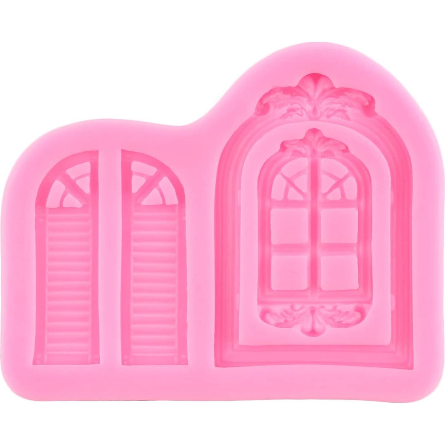 Molde de Silicona para Pasteles ZiXiang - Ventana y Puerta, Set de 4