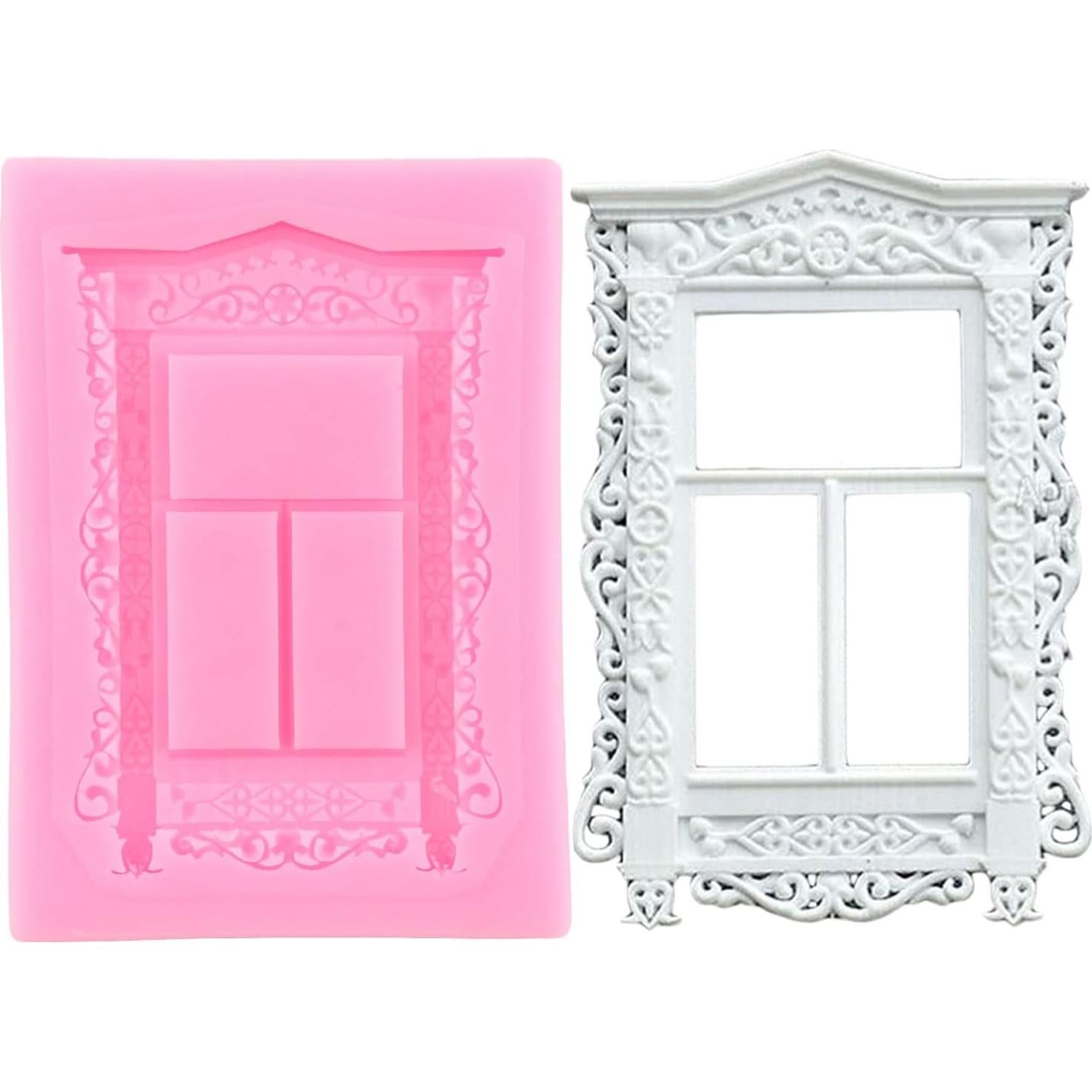 Molde de Silicona para Pasteles ZiXiang - Ventana y Puerta, Set de 4