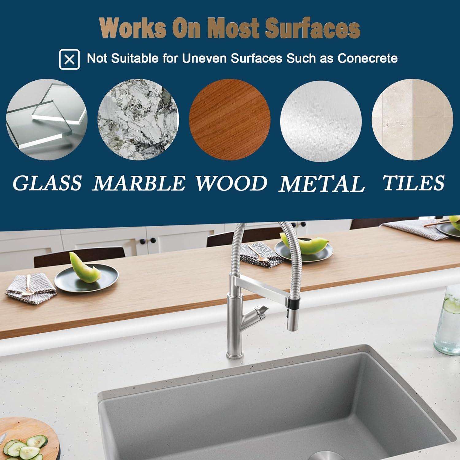 Moldura de Silicona Flexible ZIFUNY 4.02m Autoadhesiva Blanca