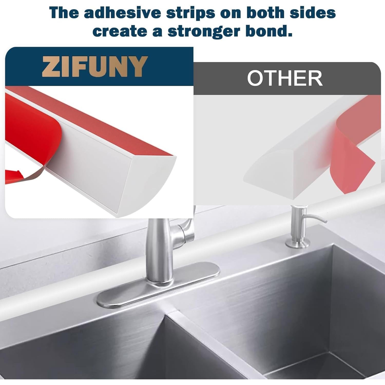 Moldura de Silicona Flexible ZIFUNY 4.02m Autoadhesiva Blanca