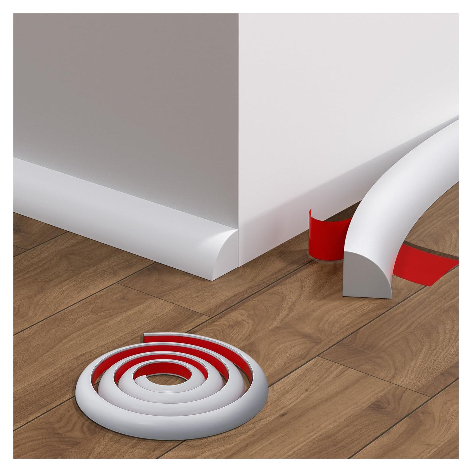 Moldura de Zócalo Flexible Safotad 158 cm Caucho Autoadhesiva