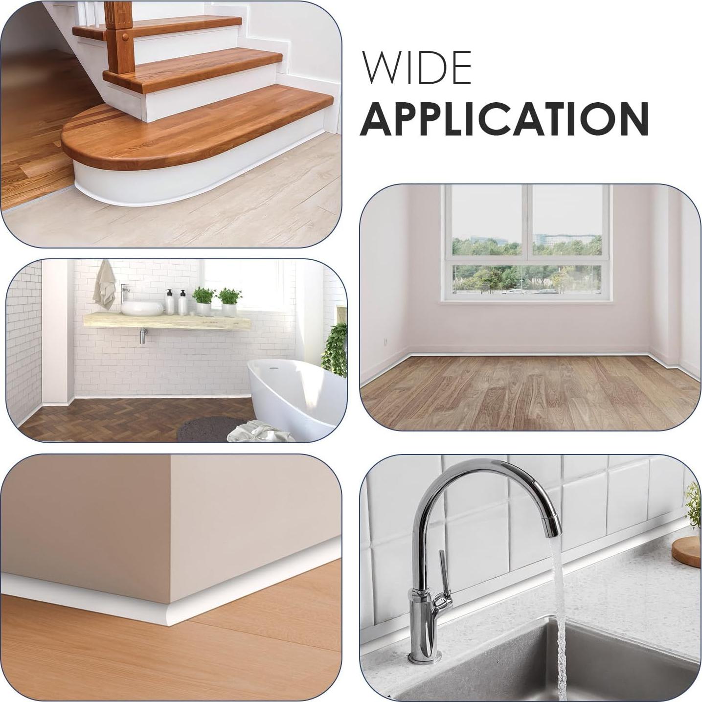 Moldura de Zócalo Flexible Safotad 158 cm Caucho Autoadhesiva