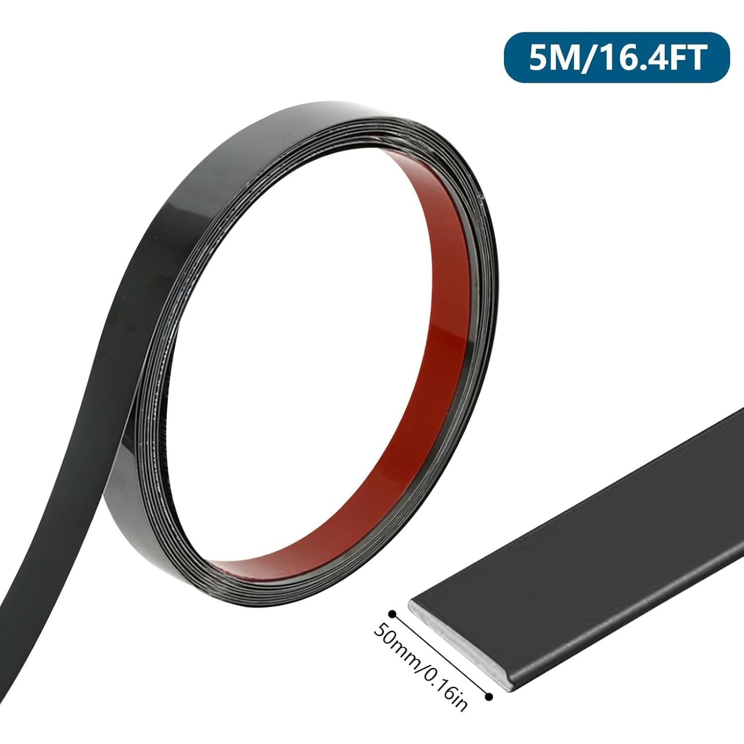 Moldura de Pared Autoadhesiva TVlifams 5m x 5cm Negra