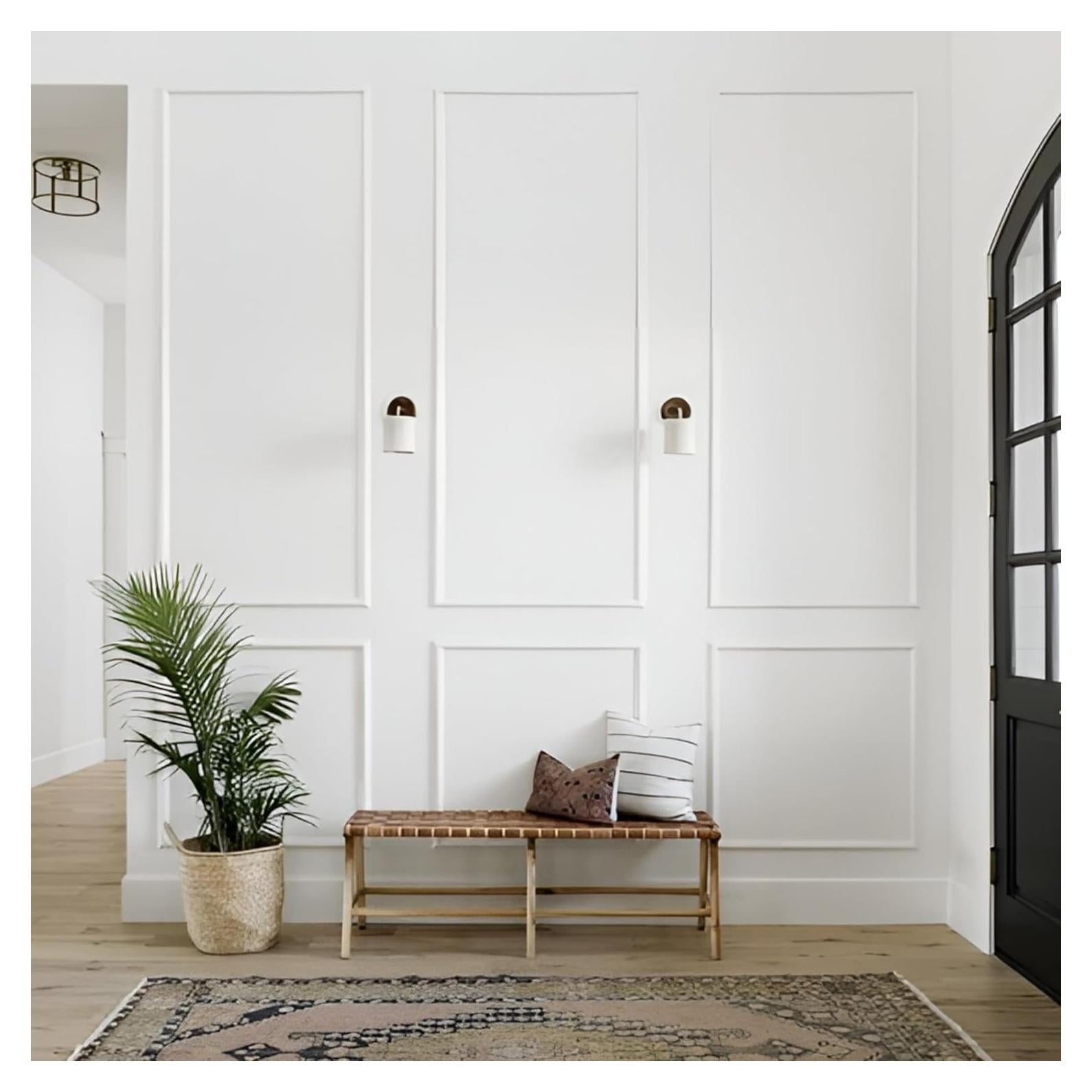 Kit de Moldura de Pared Pre-Cortado DECOZAYN 30 Piezas Blanco