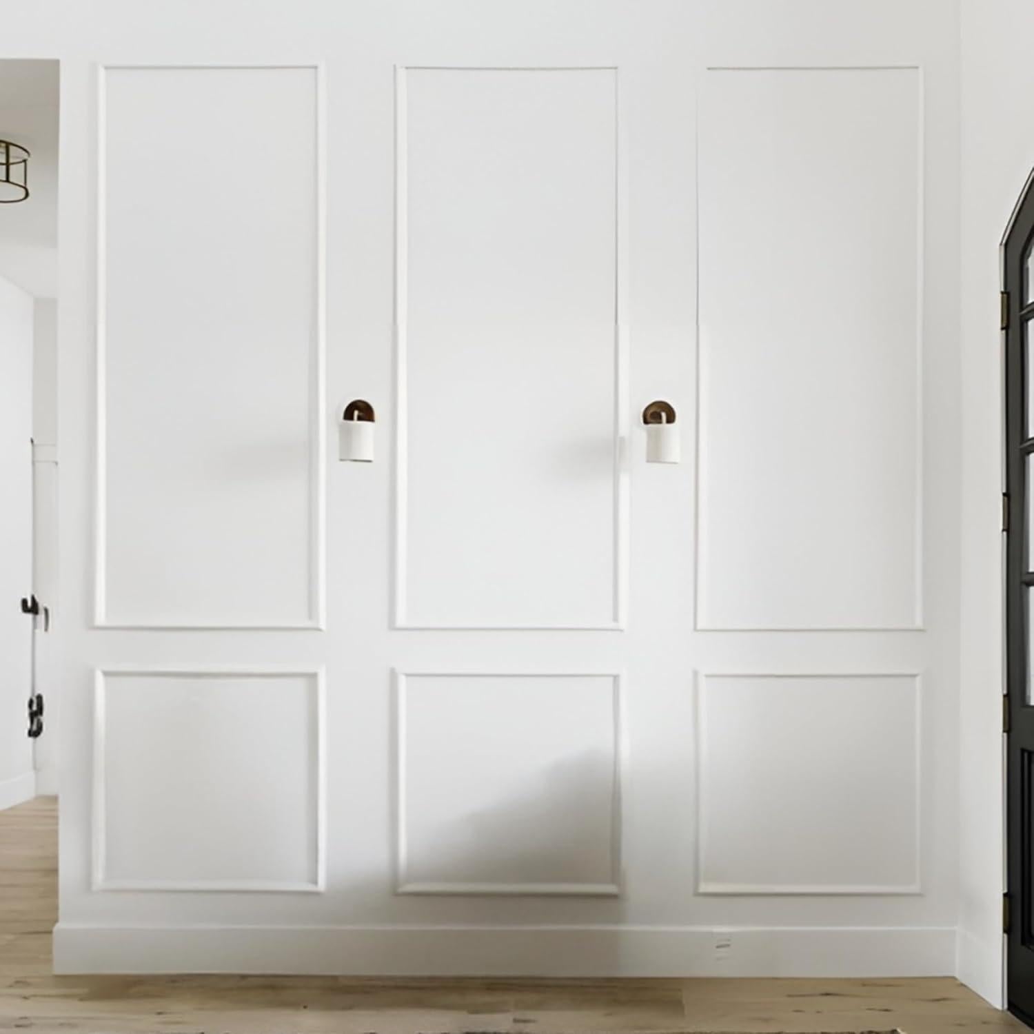 Kit de Moldura de Pared Pre-Cortado DECOZAYN 30 Piezas Blanco