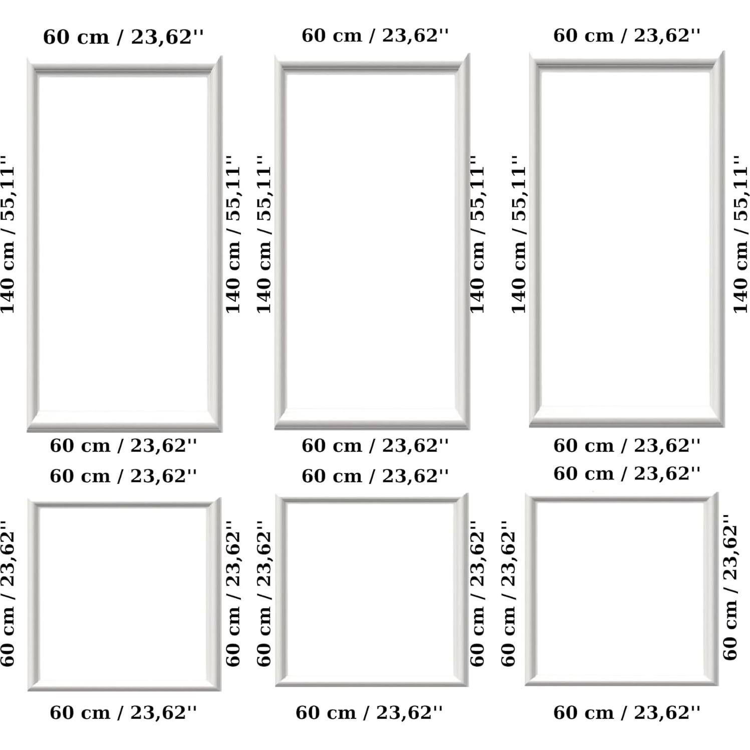 Kit de Moldura de Pared Pre-Cortado DECOZAYN 30 Piezas Blanco