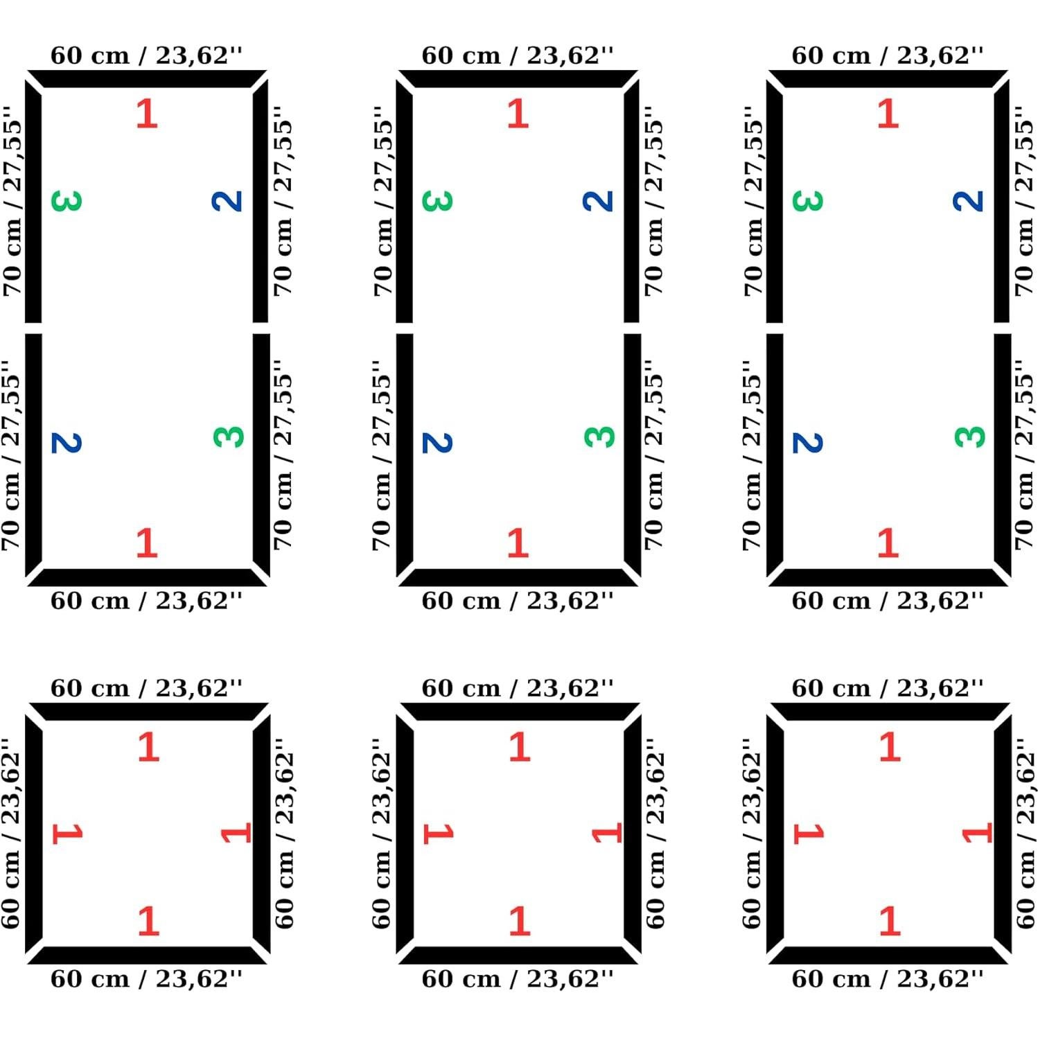 Kit de Moldura de Pared Pre-Cortado DECOZAYN 30 Piezas Blanco