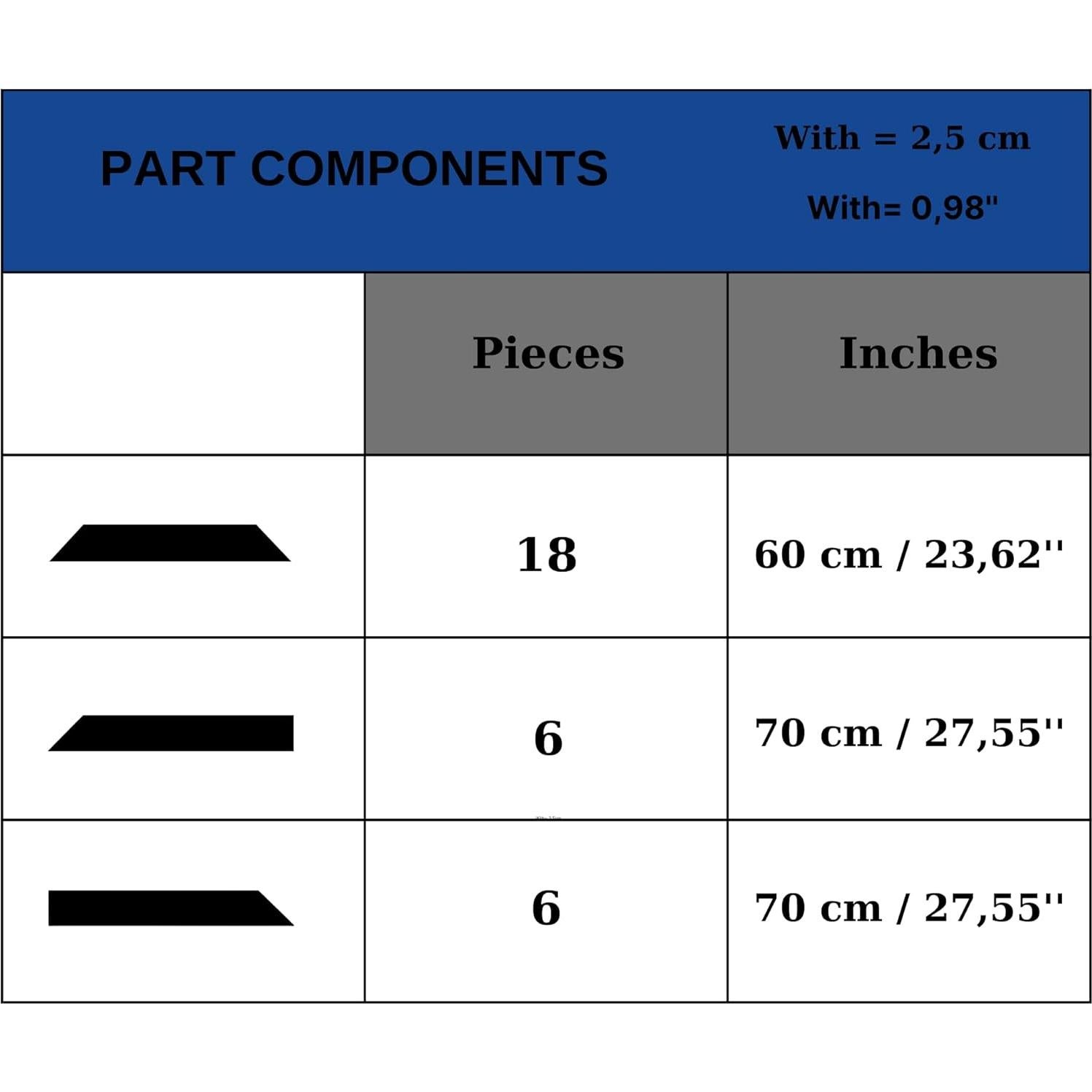 Kit de Moldura de Pared Pre-Cortado DECOZAYN 30 Piezas Blanco