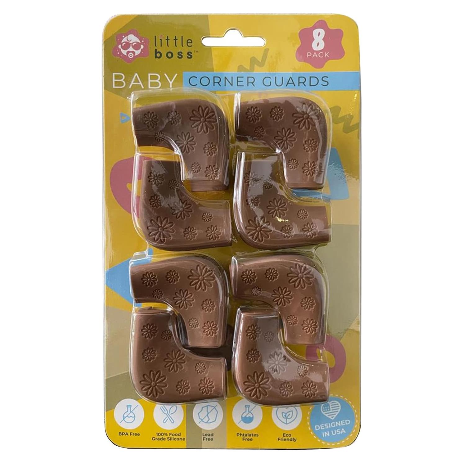 8 Protectores de Esquinas de Silicona Altatac - Marrón