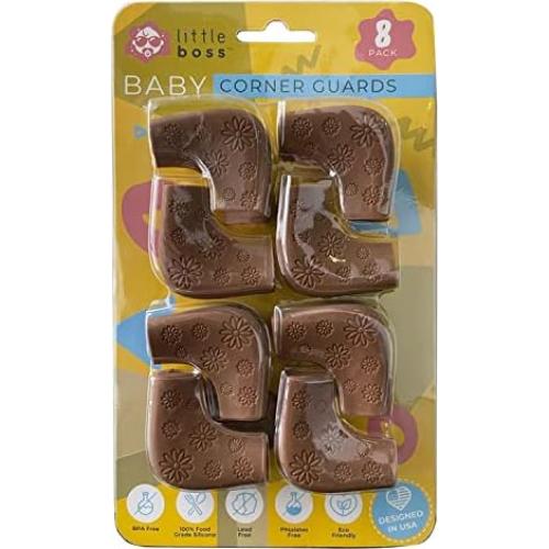 8 Protectores de Esquinas de Silicona Altatac - Marrón