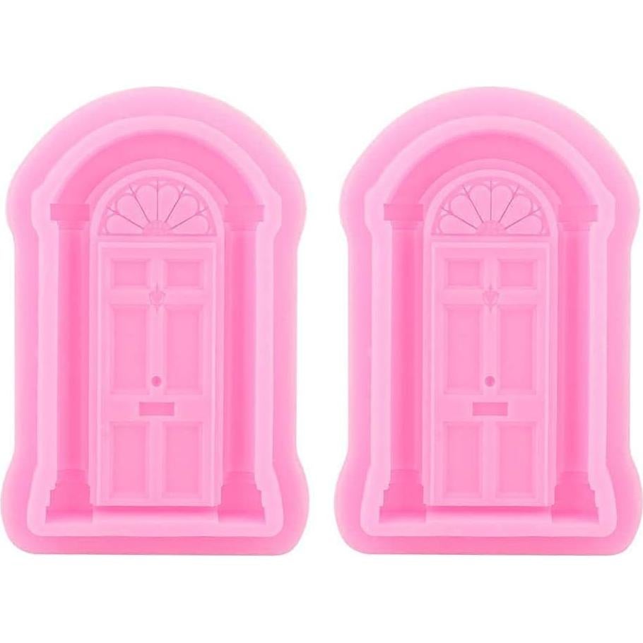 Juego de 2 Moldes de Silicona Rosa AUNMAS para Pasteles