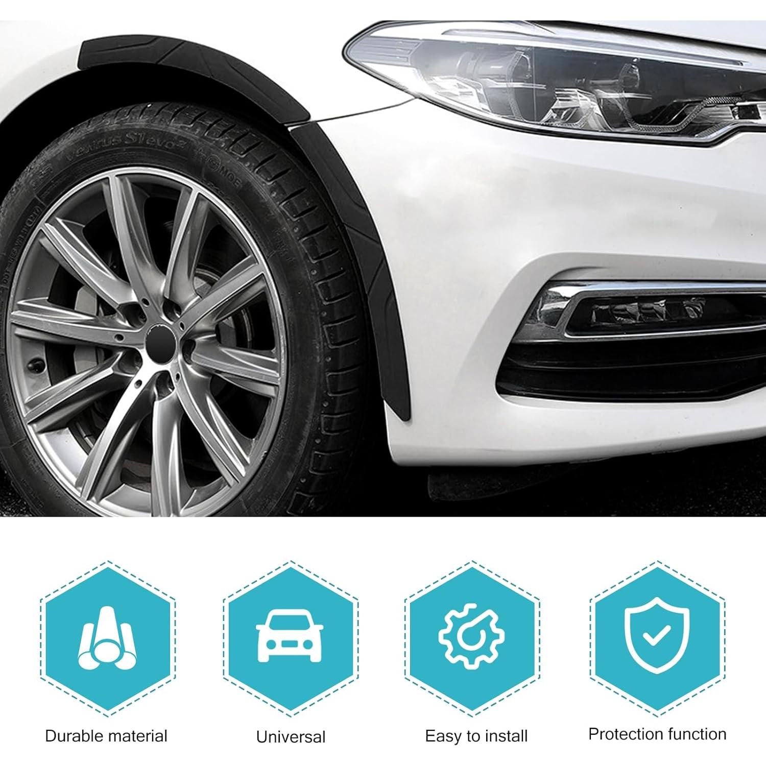 Tiras de Cejas de Neumático Opuweiy 39x3.8cm 2PCS Negro