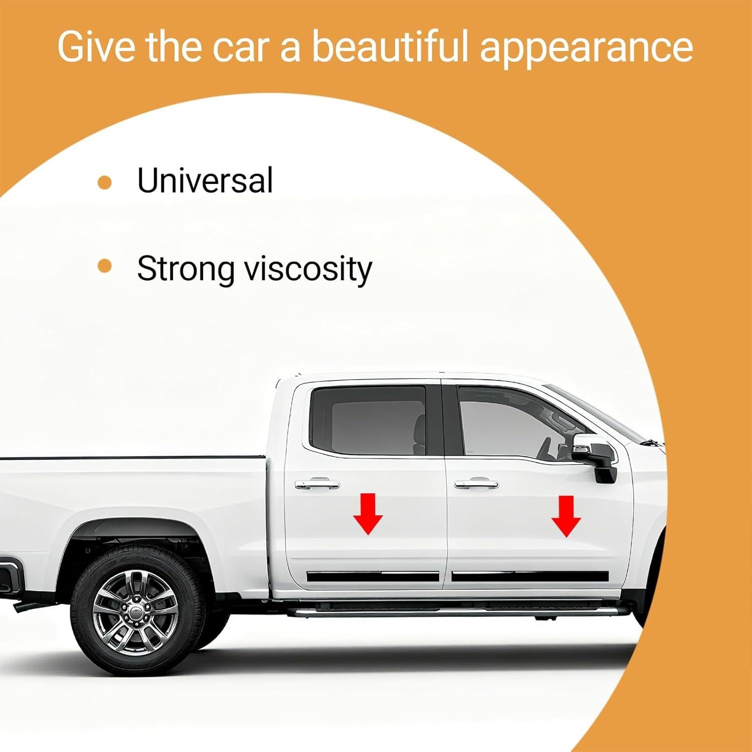 Moldura Lateral Automotriz PACIXU Negra Brillante 2.54cm x 6.1m