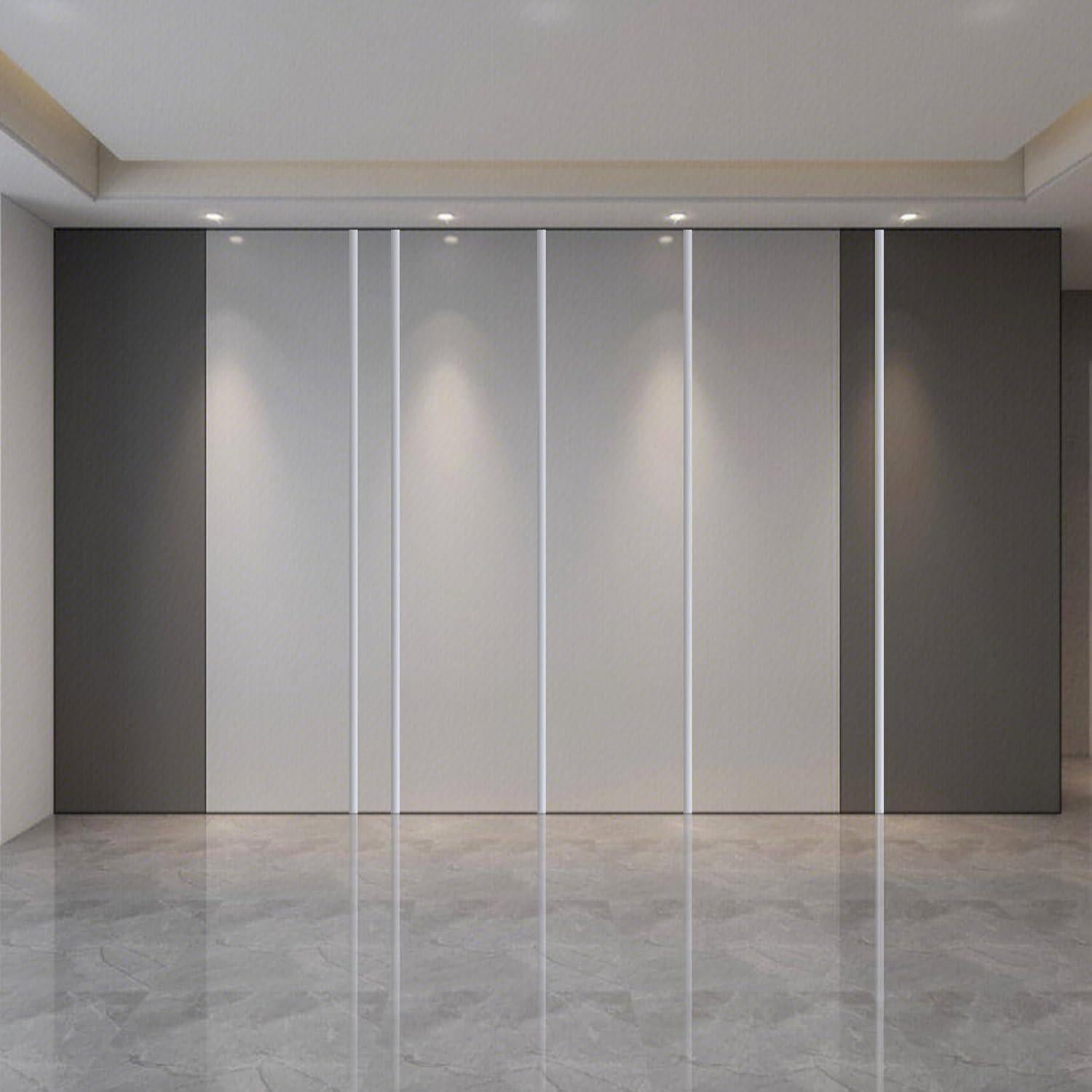 Tira de transición de piso aluminio Gaahing 3 piezas 0.9m plata mate