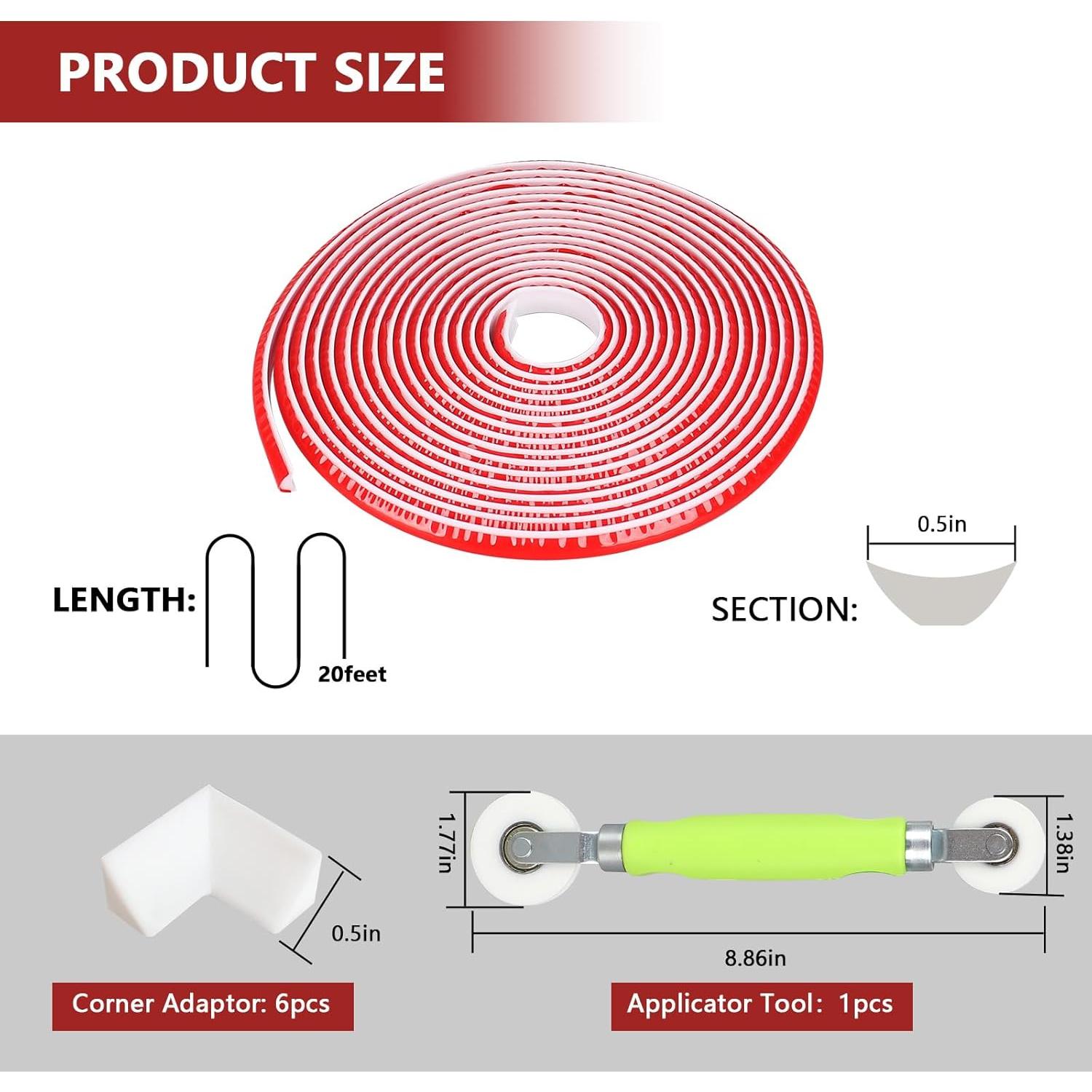 Kit de Moldura Autoadhesiva Flexible Lettry 1.27 cm x 6 m Blanco