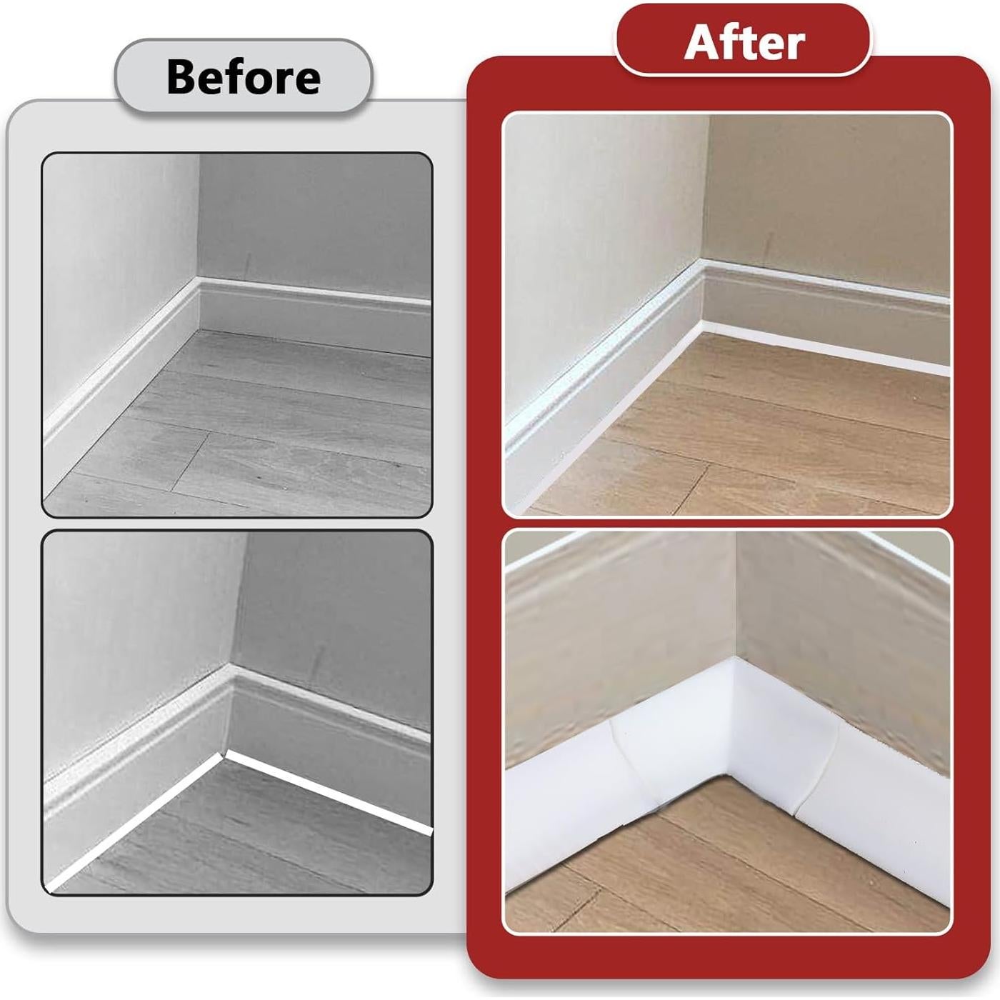 Kit de Moldura Autoadhesiva Flexible Lettry 1.27 cm x 6 m Blanco