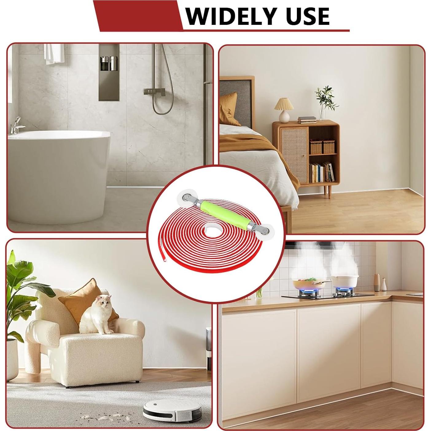 Kit de Moldura Autoadhesiva Flexible Lettry 1.27 cm x 6 m Blanco