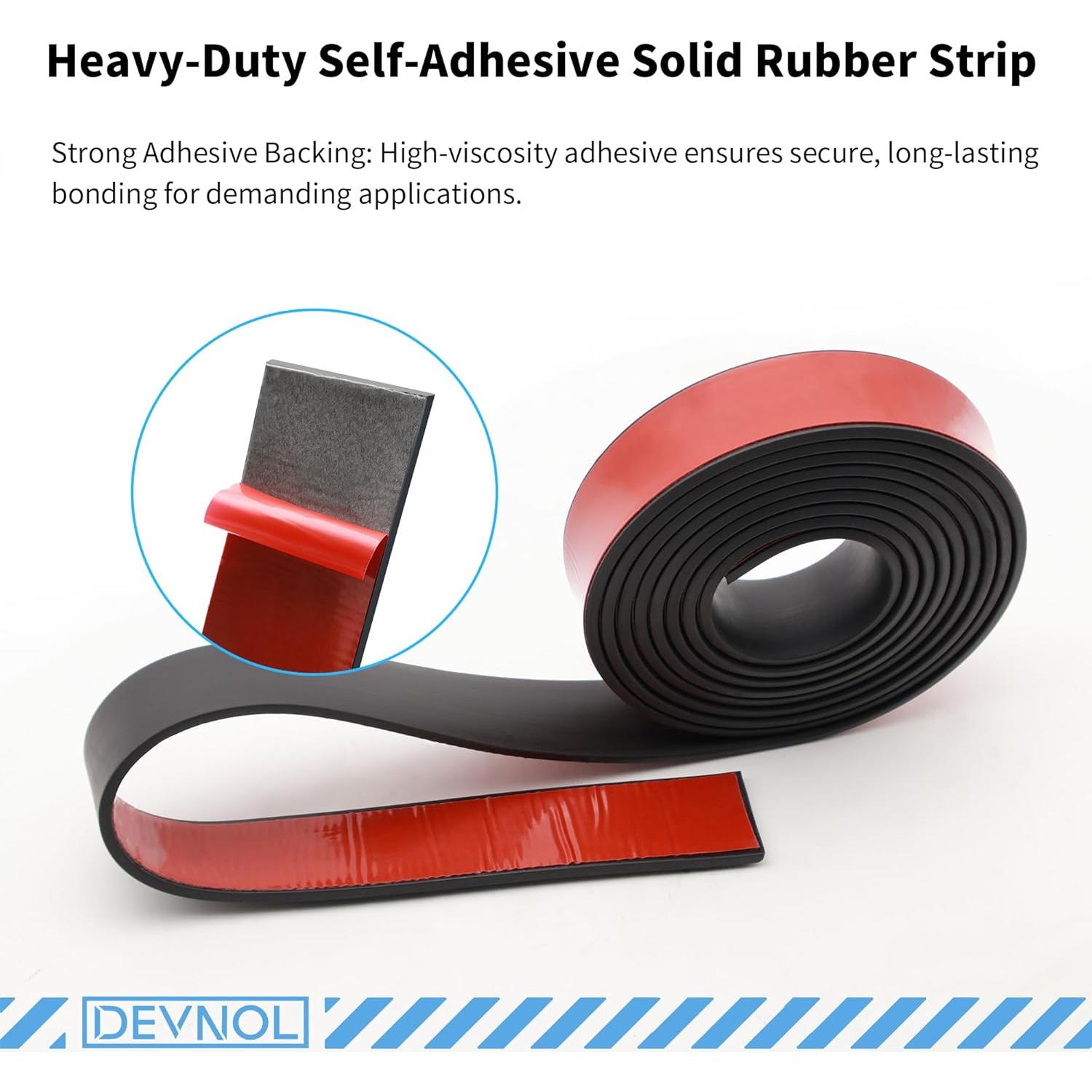 Tira de goma neopreno autoadhesiva DEVNOL 1.5mm x 25.4mm x 3.66m